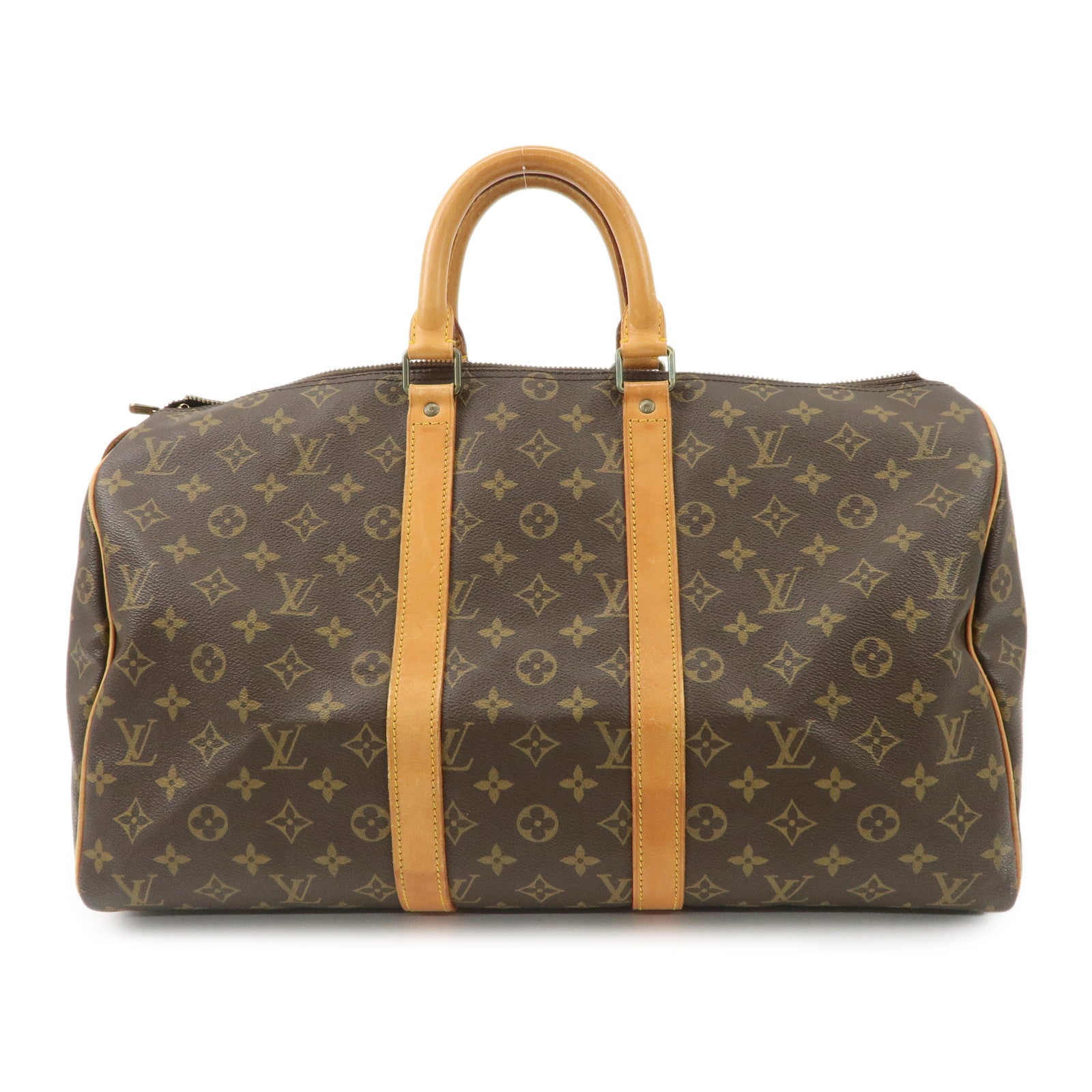 Louis Vuitton Monogram Keep All 45 Boston Bag Brown M41428 Used