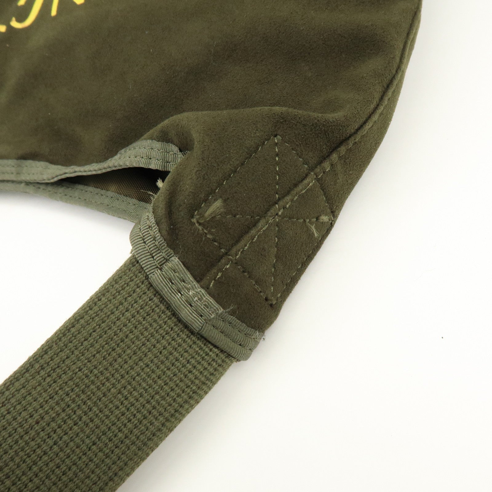 HUNTING WORLD Suede Canvas Shoulder Bag Crossbody Bag Khaki Yellow