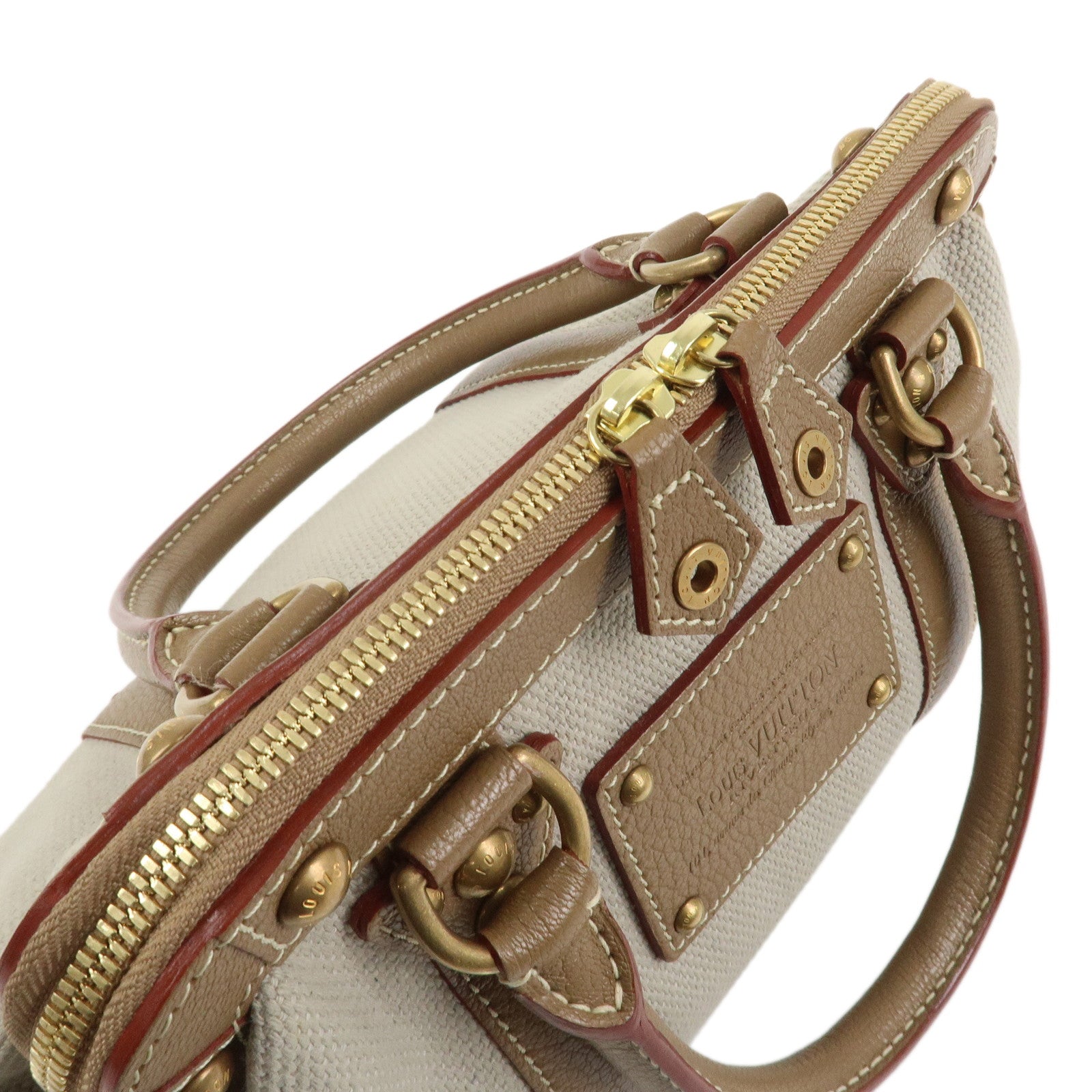 Louis Vuitton Antigua Sac de Nuit PM Canvas Hand Bag Beige M48827