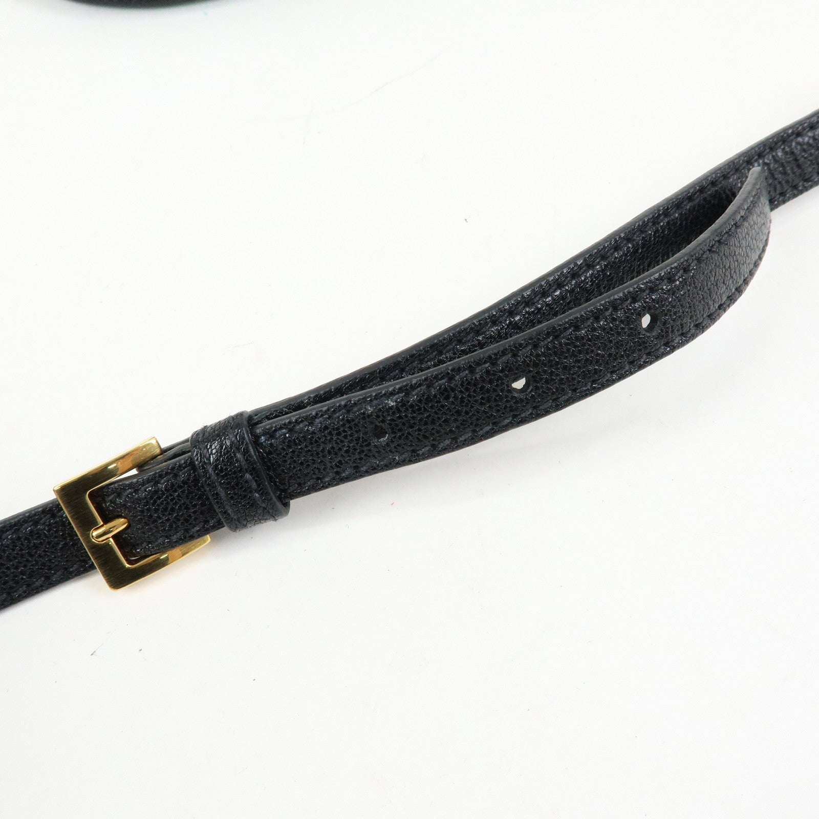 MIU MIU Madras Leather 2Way Bag Hand Bag Shoulder Bag Black