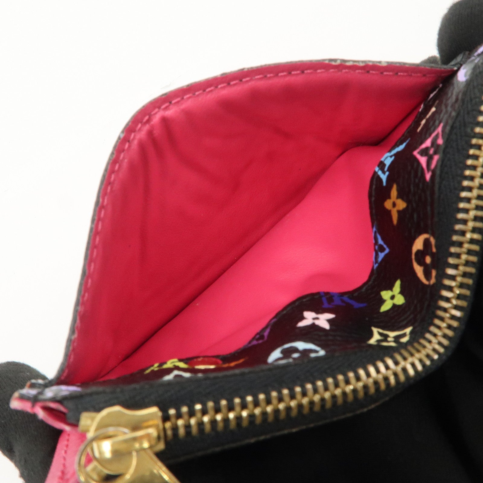 Louis Vuitton Monogram Multicolor Pochette Cles Coin Case Noir M93735