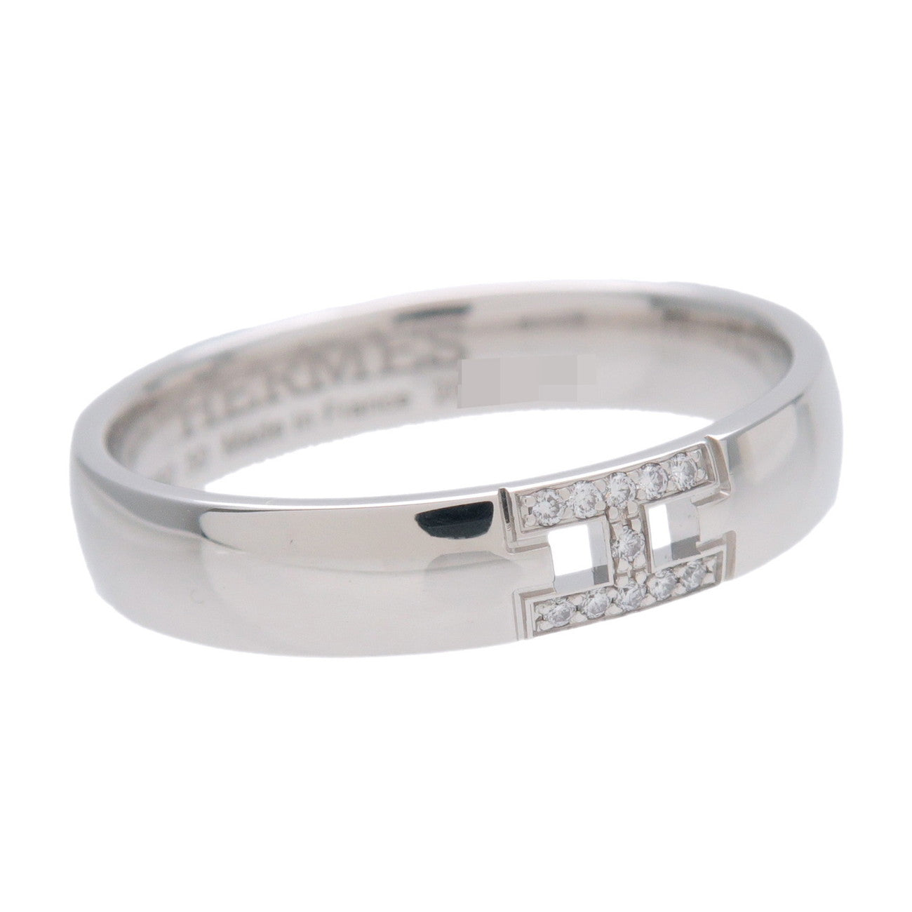 HERMES Ever Heracles 11P Diamond Ring #50 750WG White Gold US5-5.5