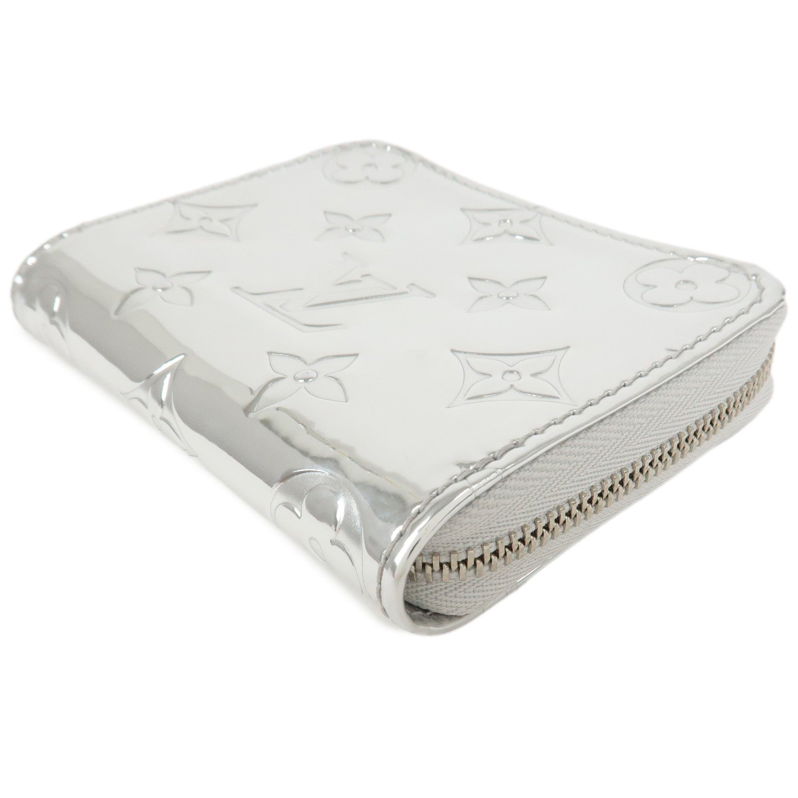 Louis Vuitton Monogram Miroir Mirror Vinyl Coin Case Argent M12673