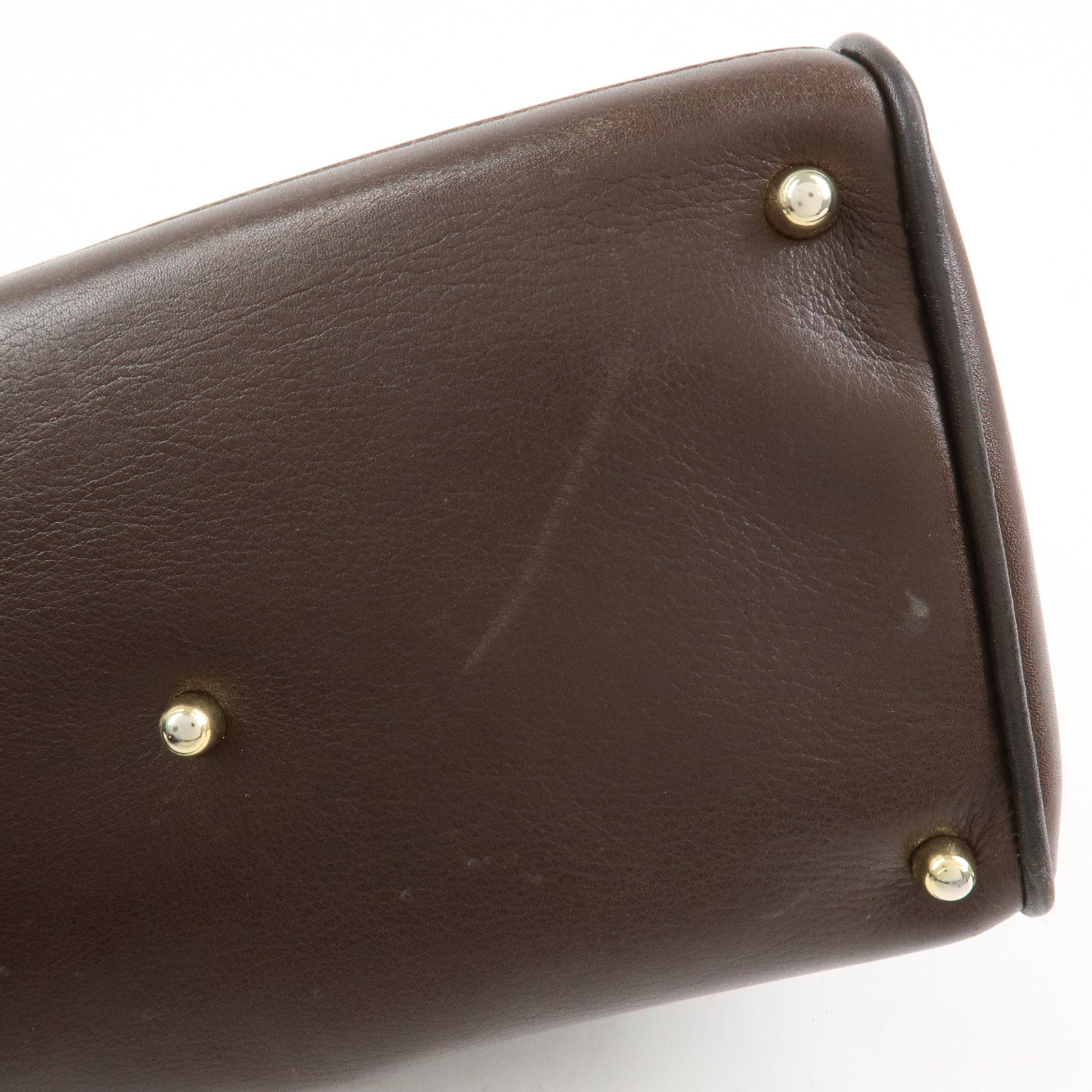 GUCCI Bamboo 2Way Bag Hand Bag Shoulder Bag Brown 000・122