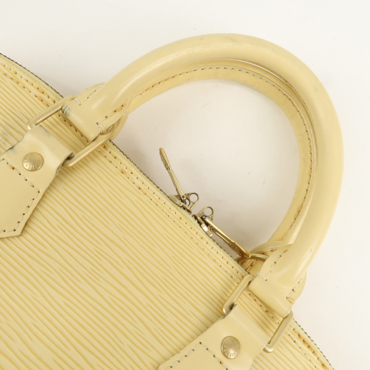 Louis Vuitton Epi Leather Alma Hand Bag Vanilla M5214A Used