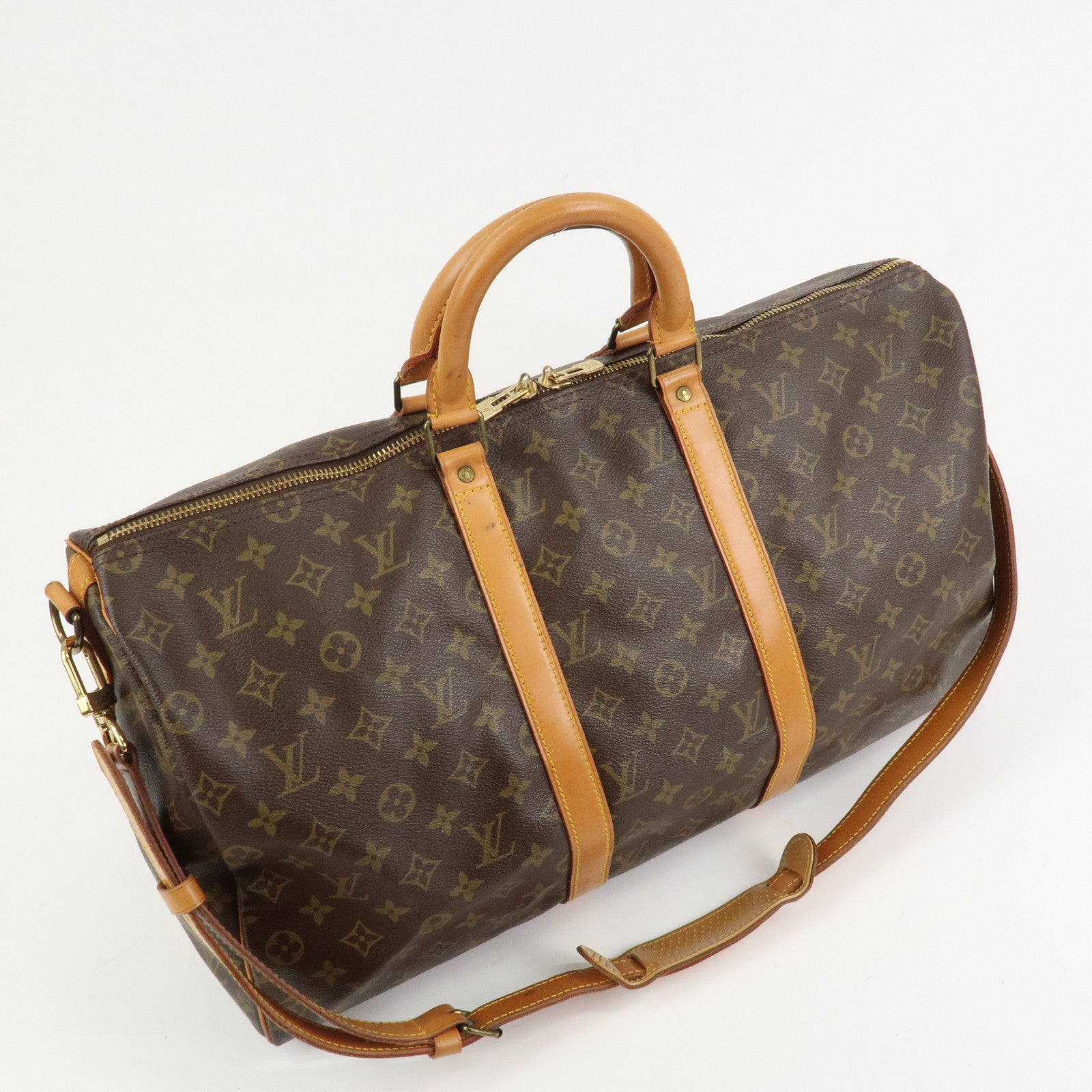 Louis Vuitton Monogram Keep All 50 Bandouliere Boston Bag M41416