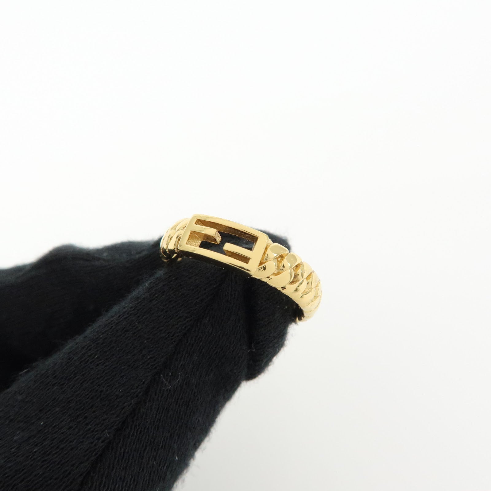FENDI Baguette Ring Metal Ring Gold Size M US7 EU54 HK15