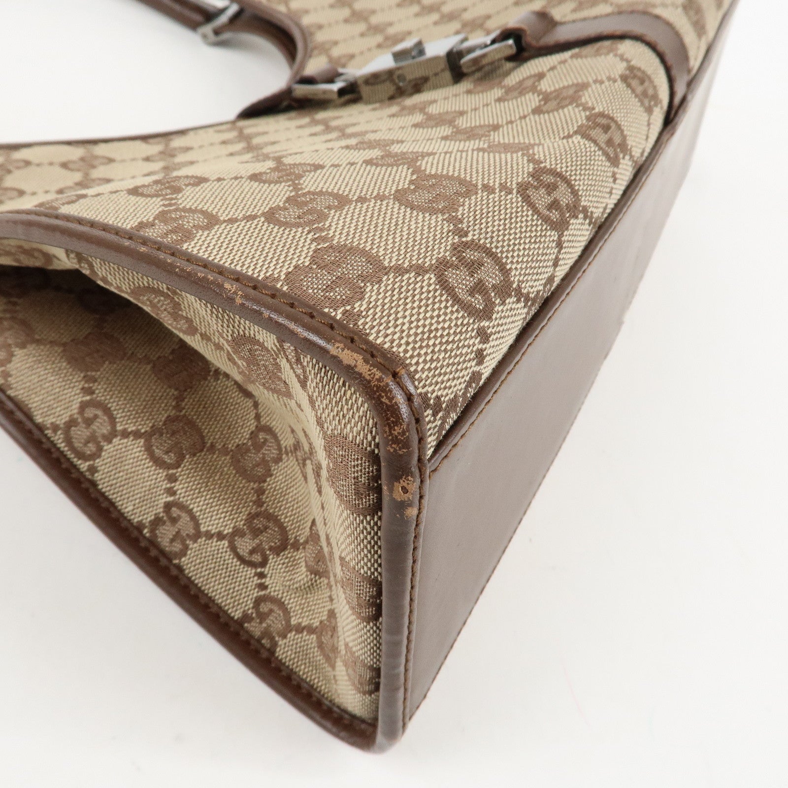 GUCCI Jackie Leather Shoulder Bag Hand Bag Black 002.1067 Used