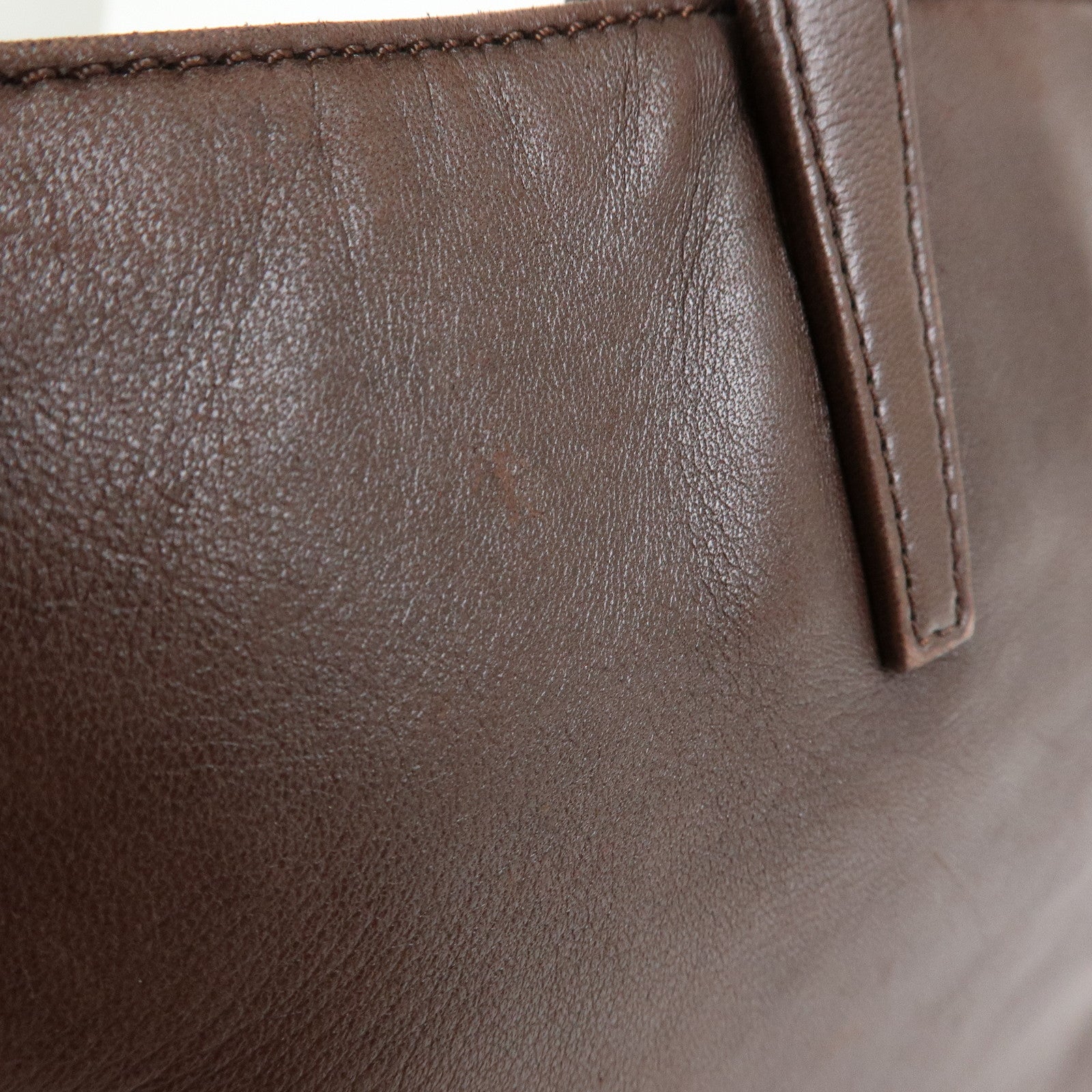 LOEWE Nappa Leather Tote Bag Hand Bag Brown