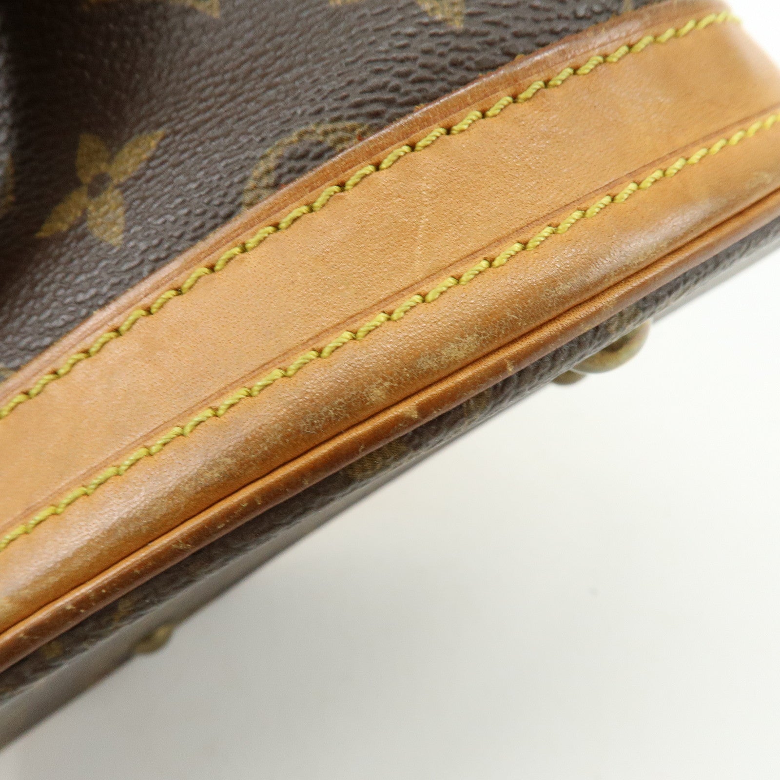 Louis Vuitton Monogram Canvas Bucket PM Hand Bag Brown M42238