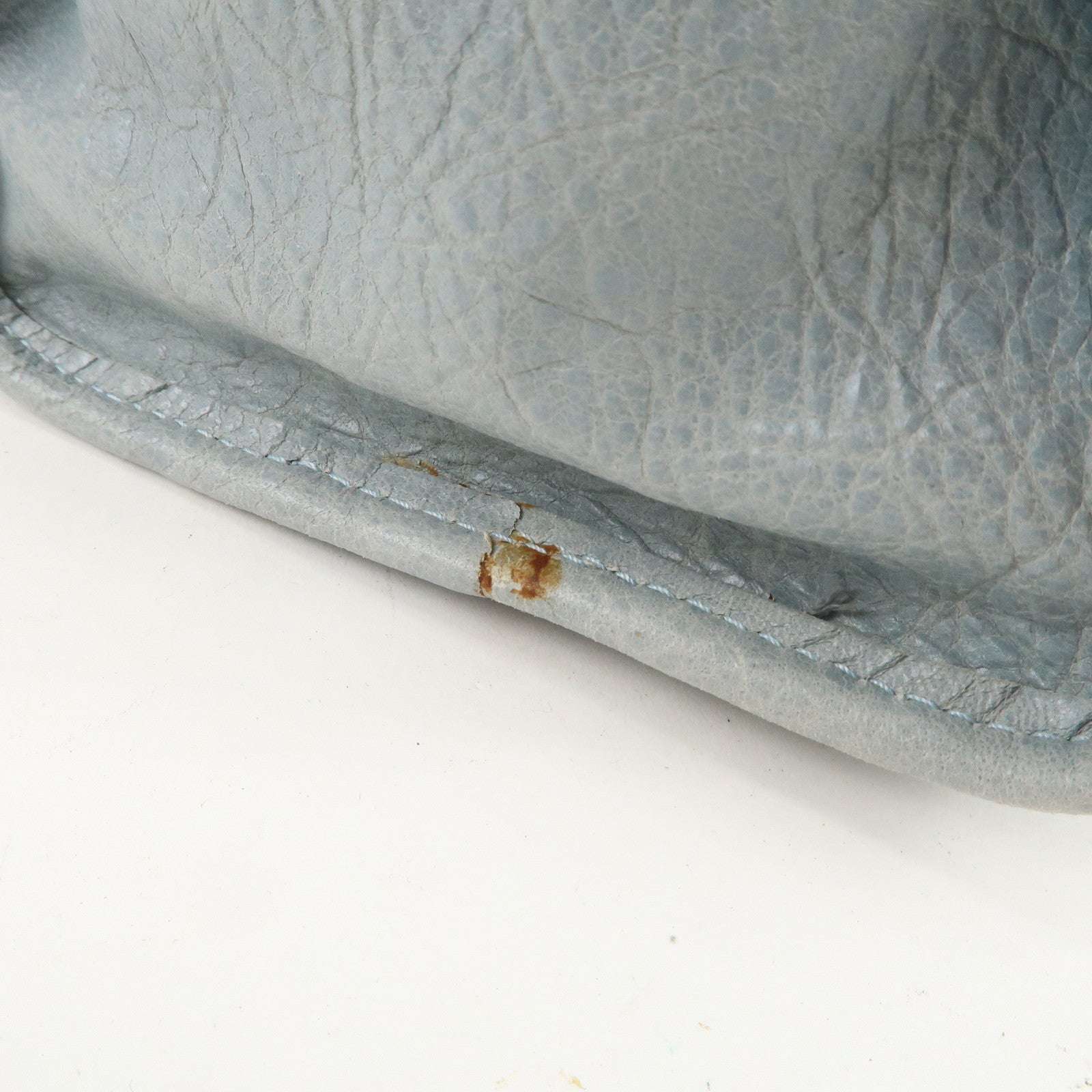 BALENCIAGA Giant City Leather 2Way Shoulder Bag Light Blue 258044