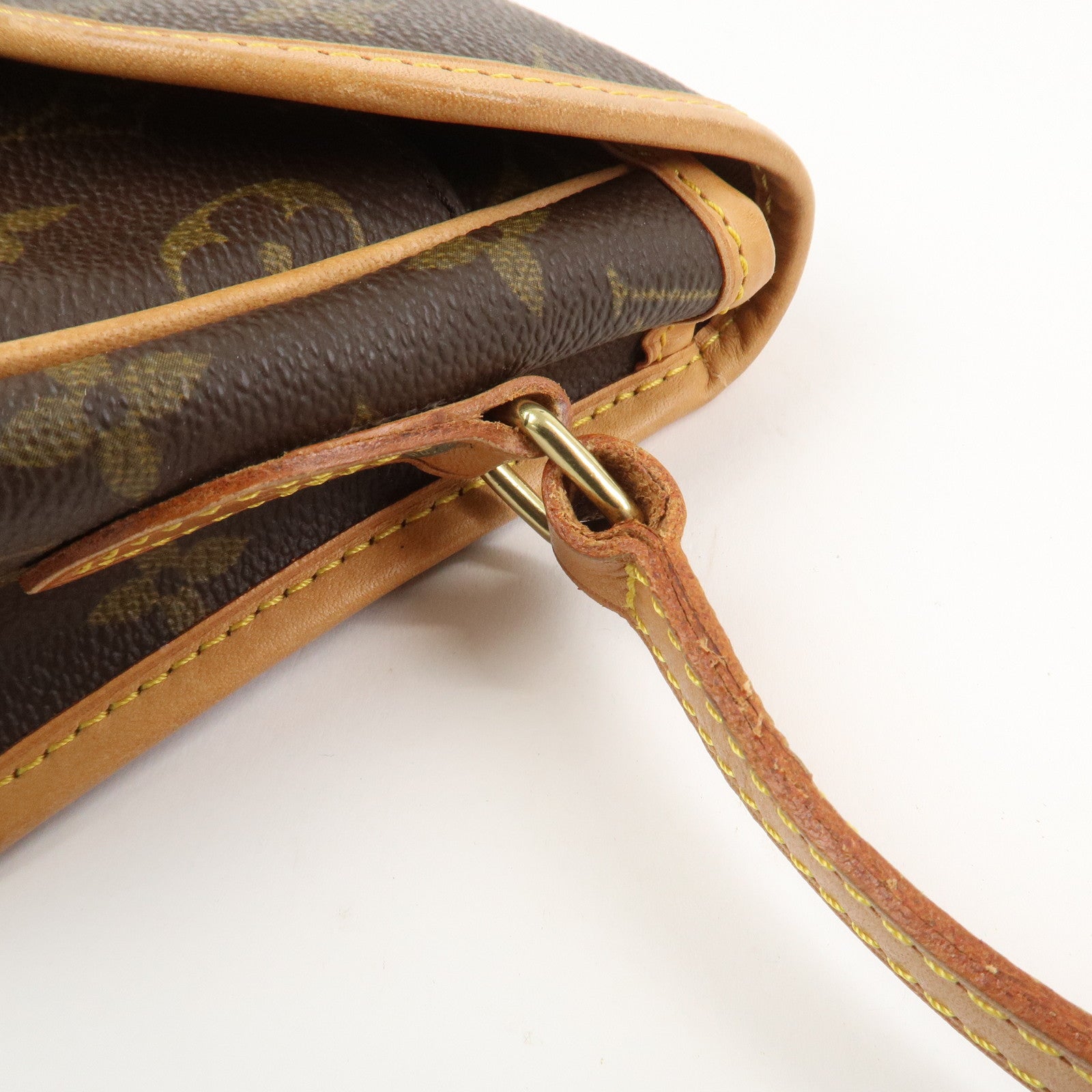 Louis Vuitton Monogram Gibeciere PM Shoulder Bag Brown M42248