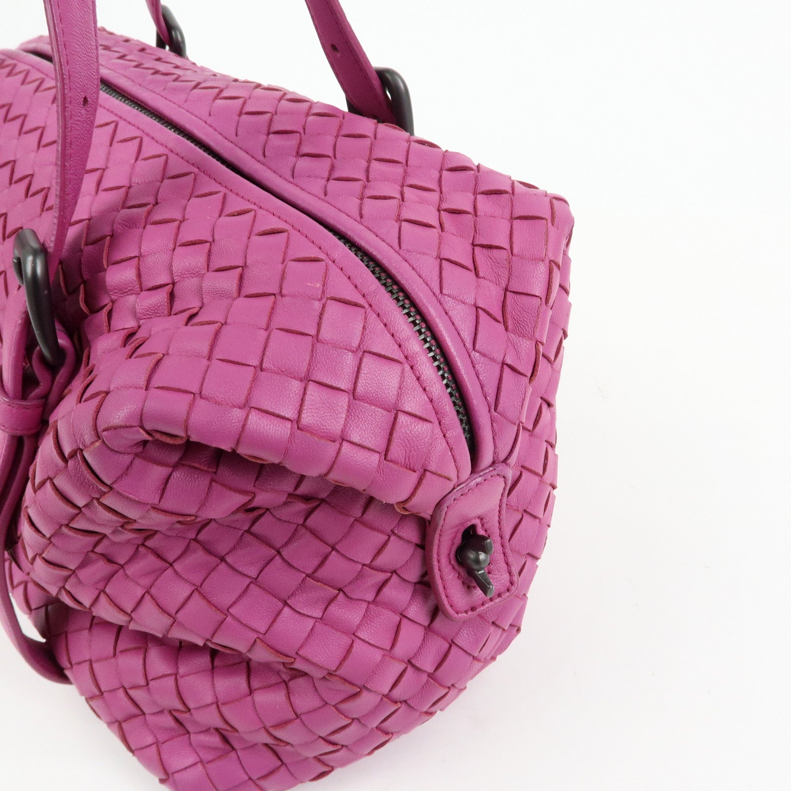 BOTTEGA VENETA Intrecciato Nappa Leather Boston Bag Pink 272801