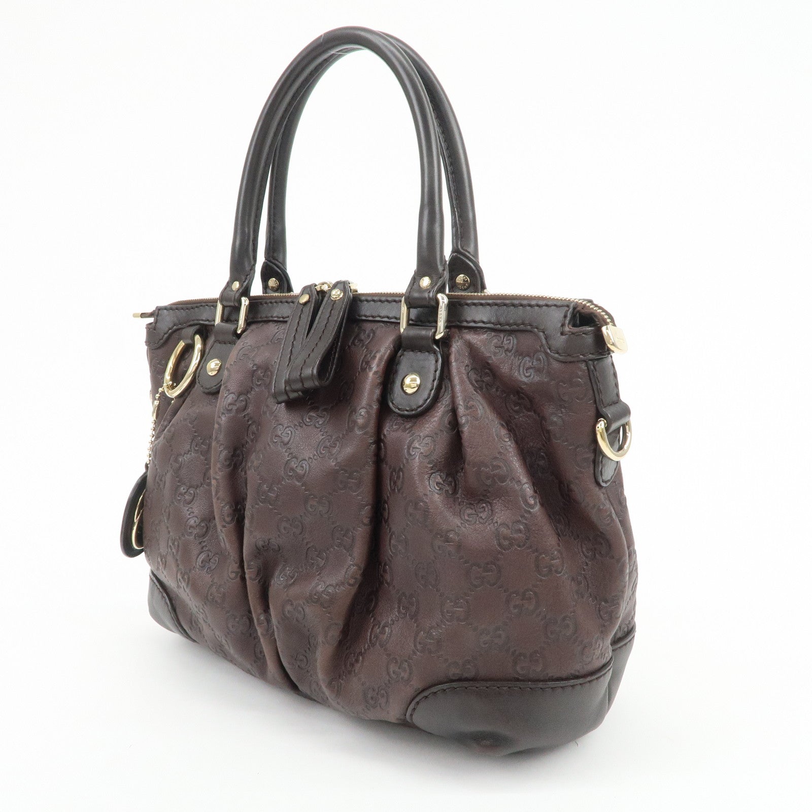 GUCCI Sukey Interlocking G Guccissima 2Way Shoulder Hand Bag 247902