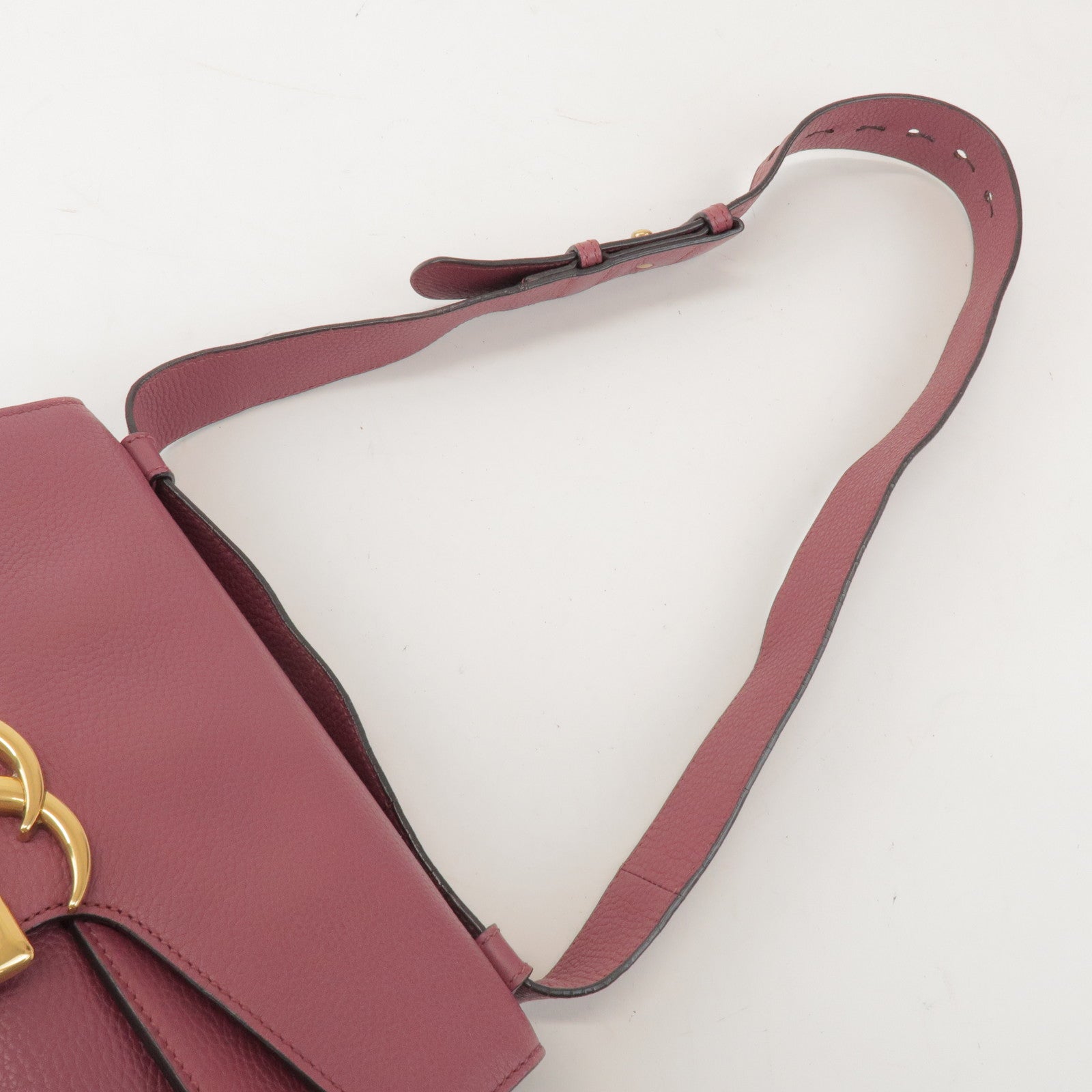 GUCCI GG Marmont Leather Shoulder Bag Rose Pink 401173