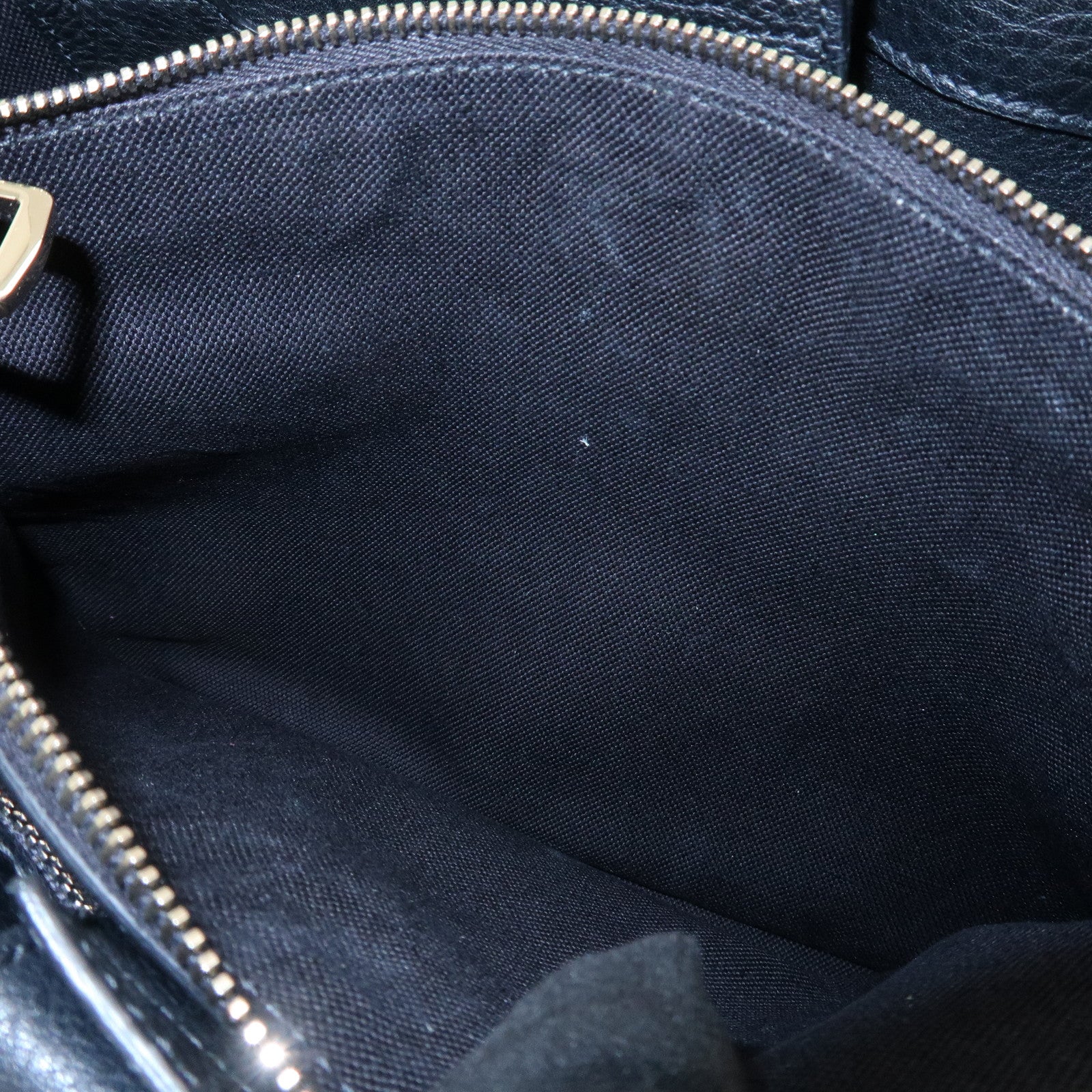 GUCCI Bamboo Leather 2WAY Shopper Medium Tote Bag Black 323660