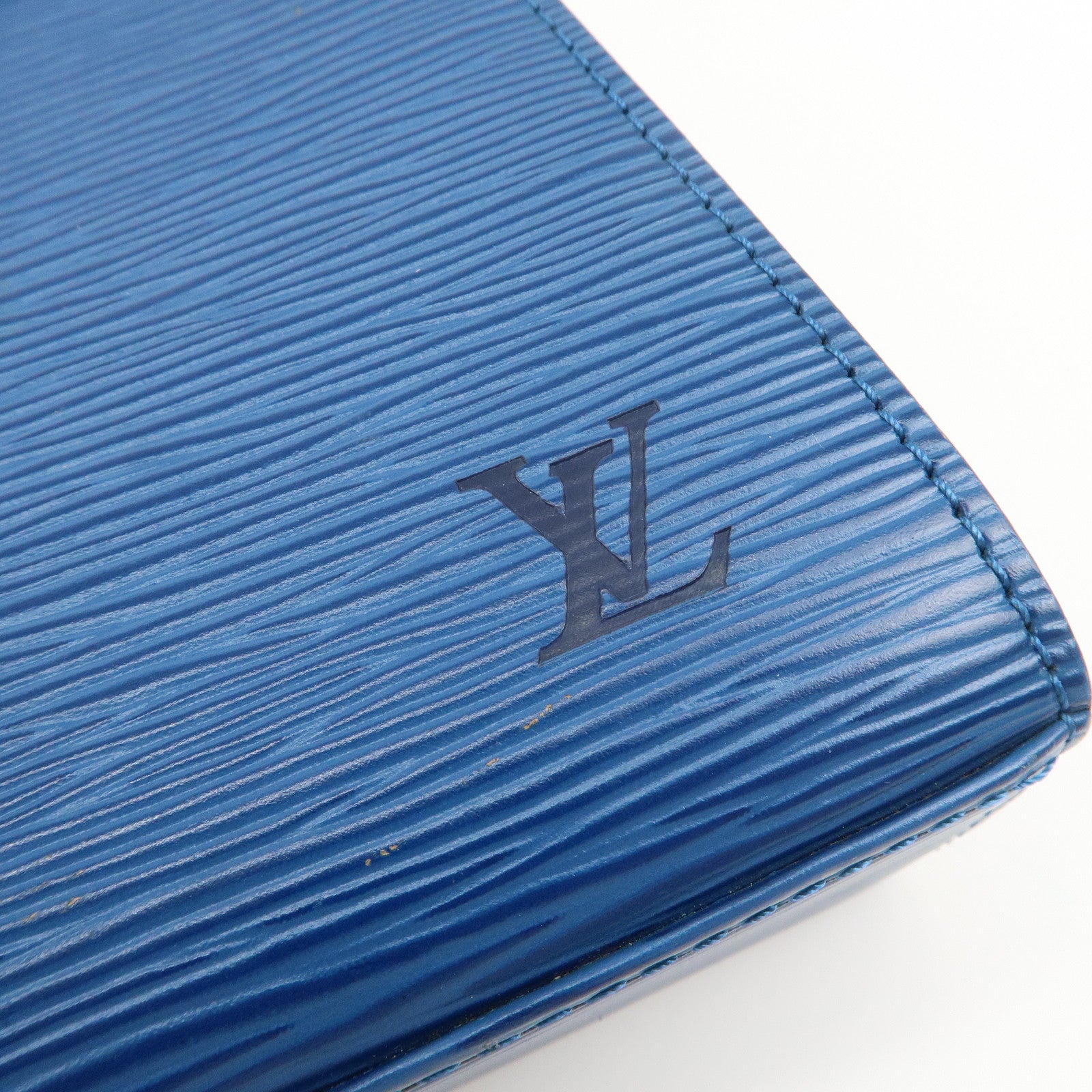 Louis Vuitton Epi Leather Malesherbes Hand Bag Toledo Blue M52375