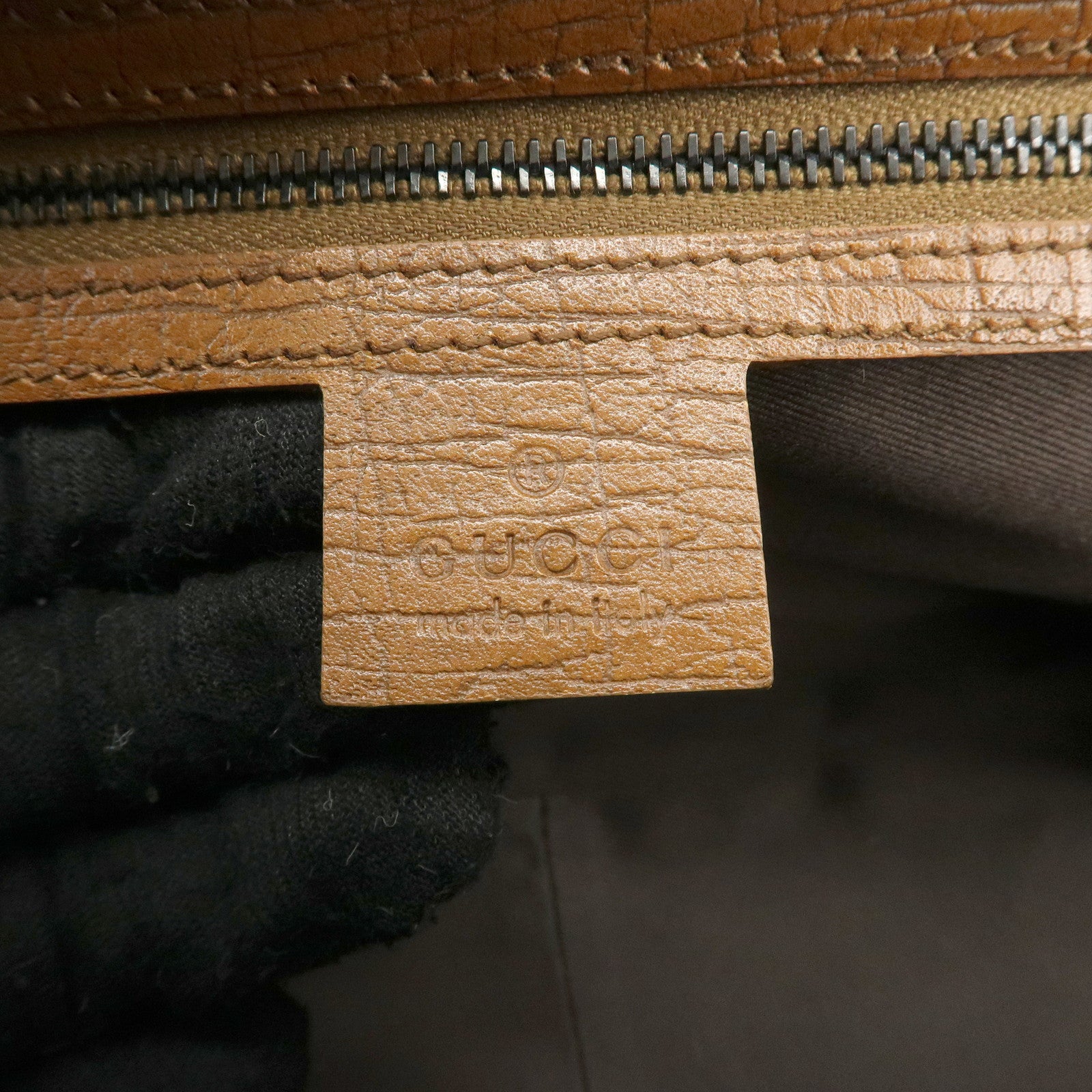 GUCCI Bamboo GG Canvas Leather Hand Bag Beige Brown 112366 Used