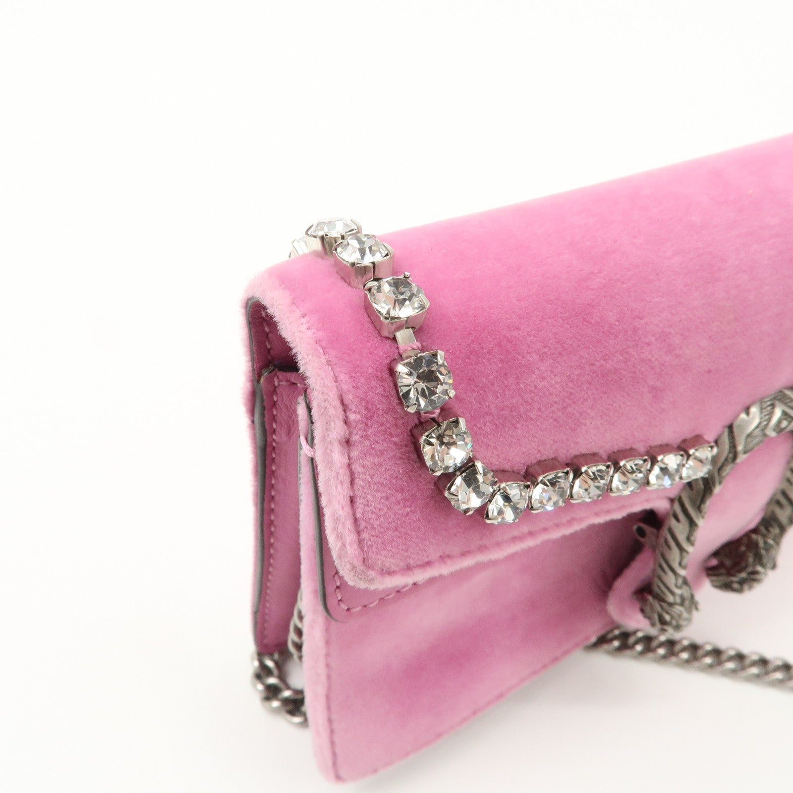 GUCCI Dionysus Super Mini Bag Leather Chain Shoulder Bag 476432 Used