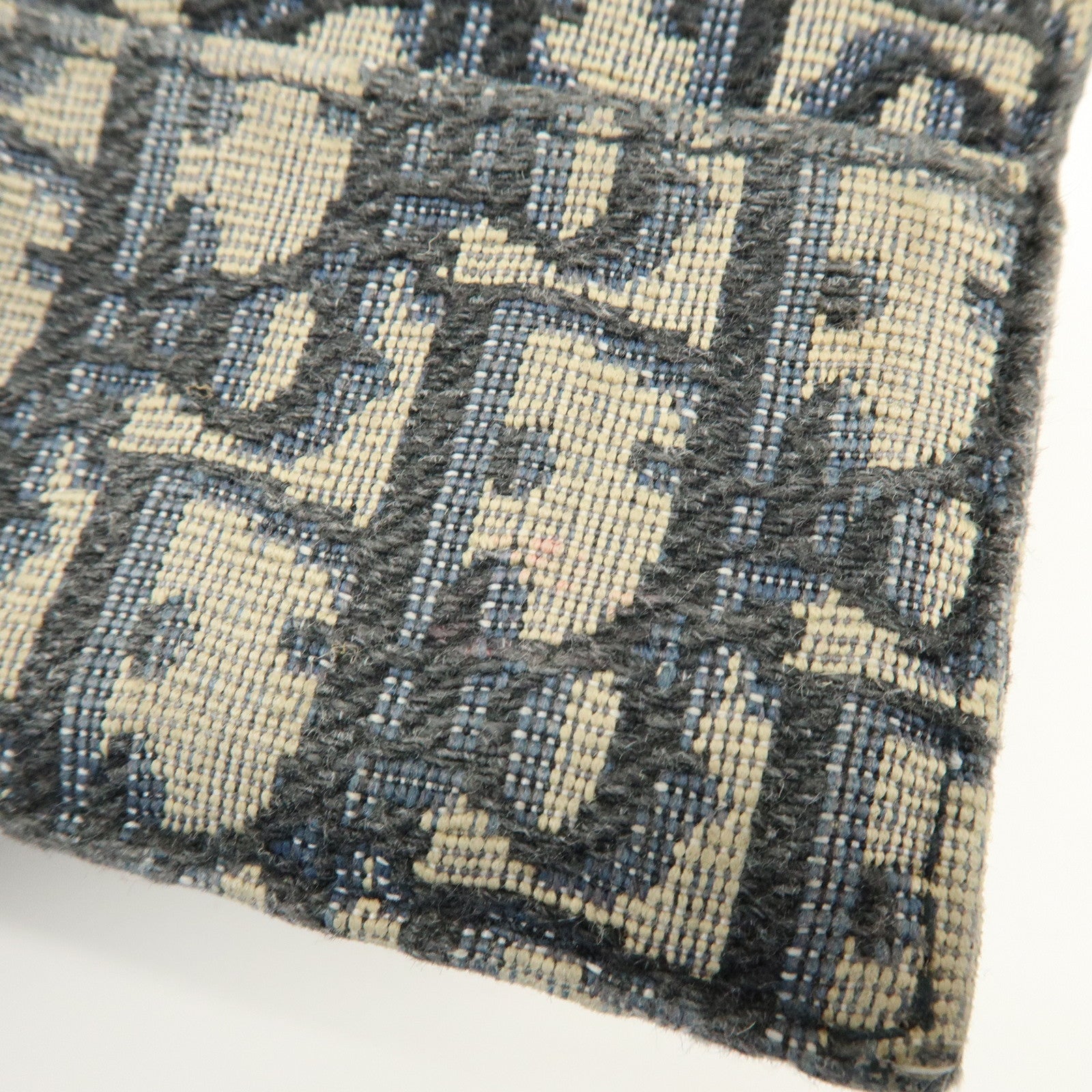 Christian Dior Trotter Saddle Jaquard Canvas Card Case Navy