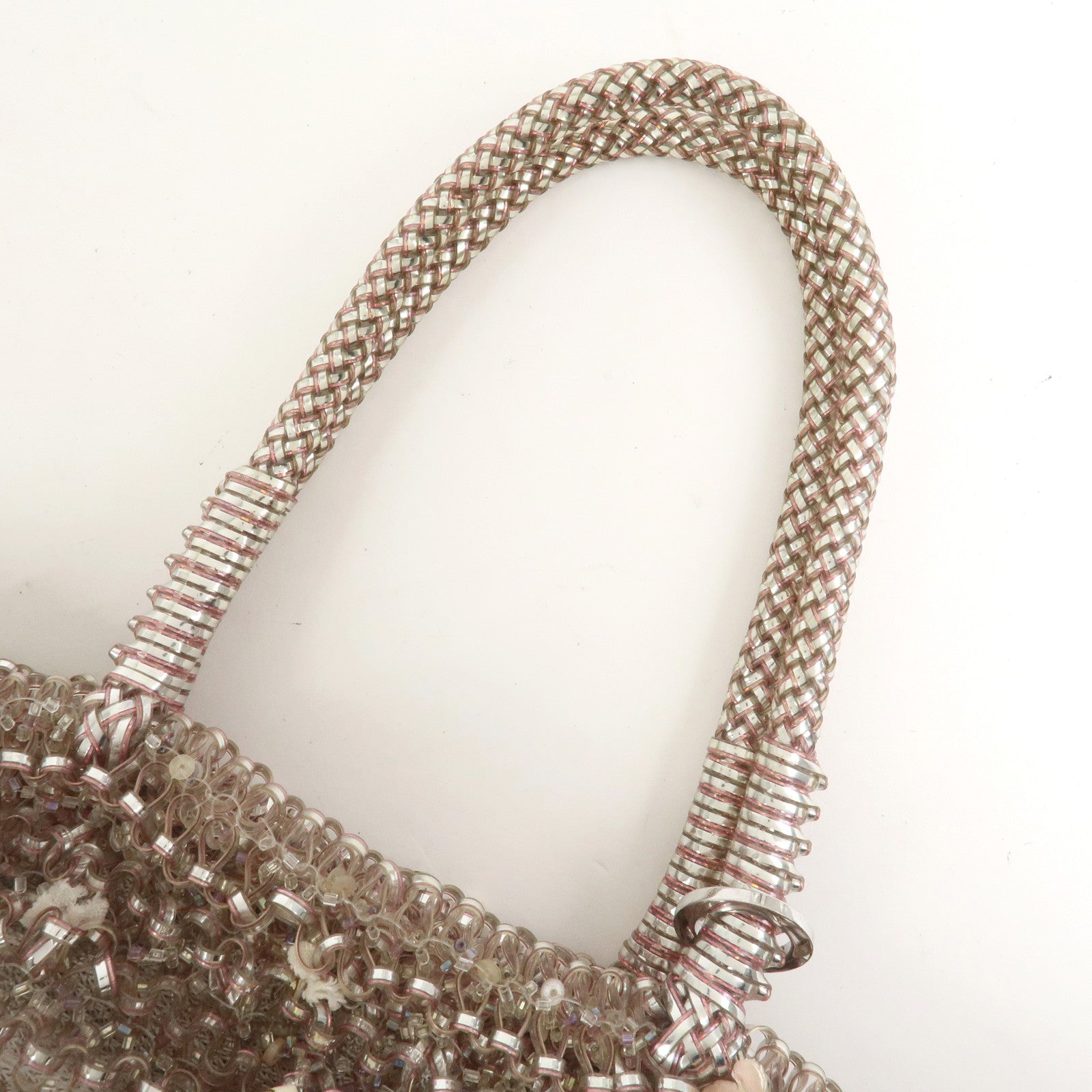 ANTEPRIMA Wire Bag PVC Leather Hand Bag Sweets Motif Clear Pink