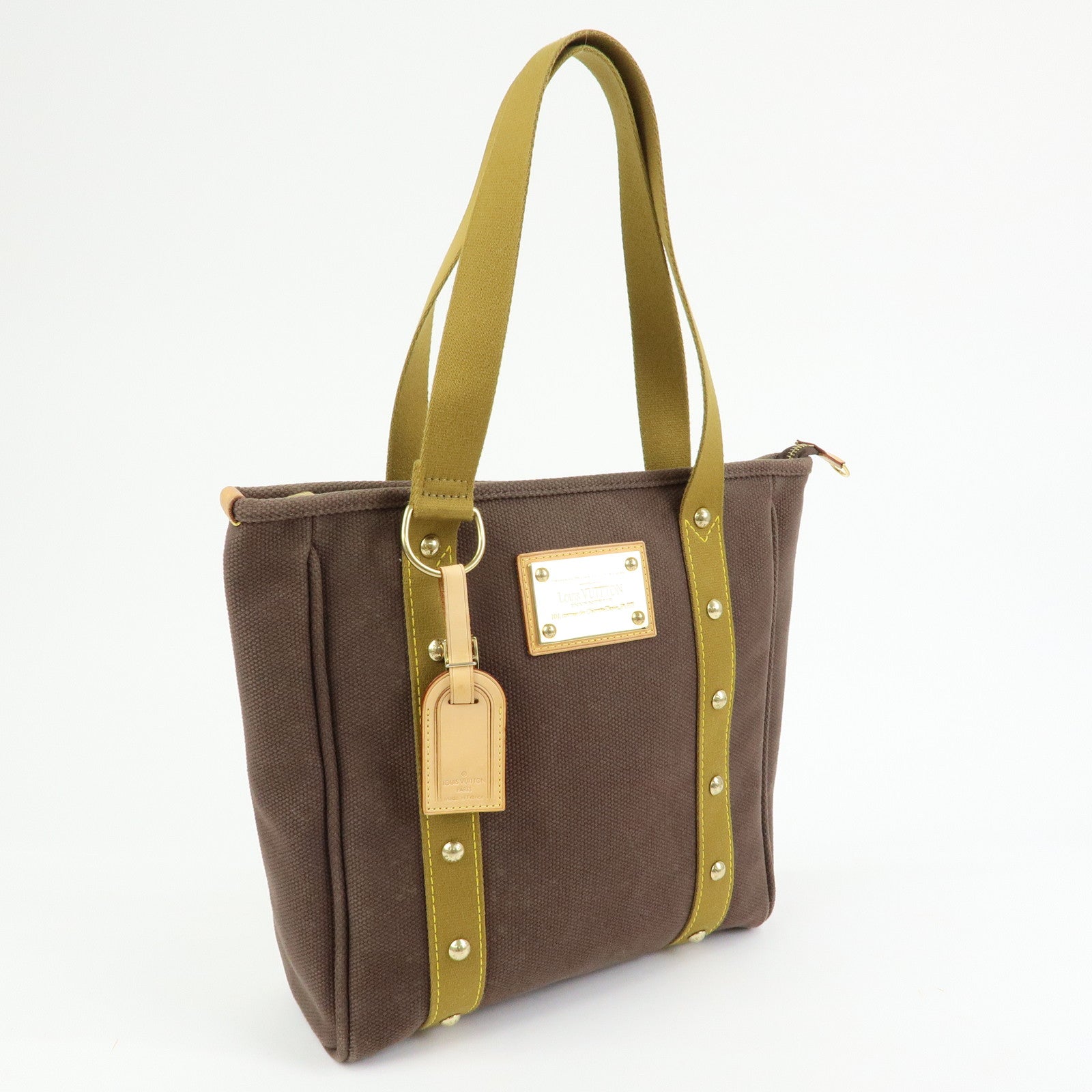 Louis Vuitton Antigua Cabas MM Tote Bag Shoulder Bag Brown M40086