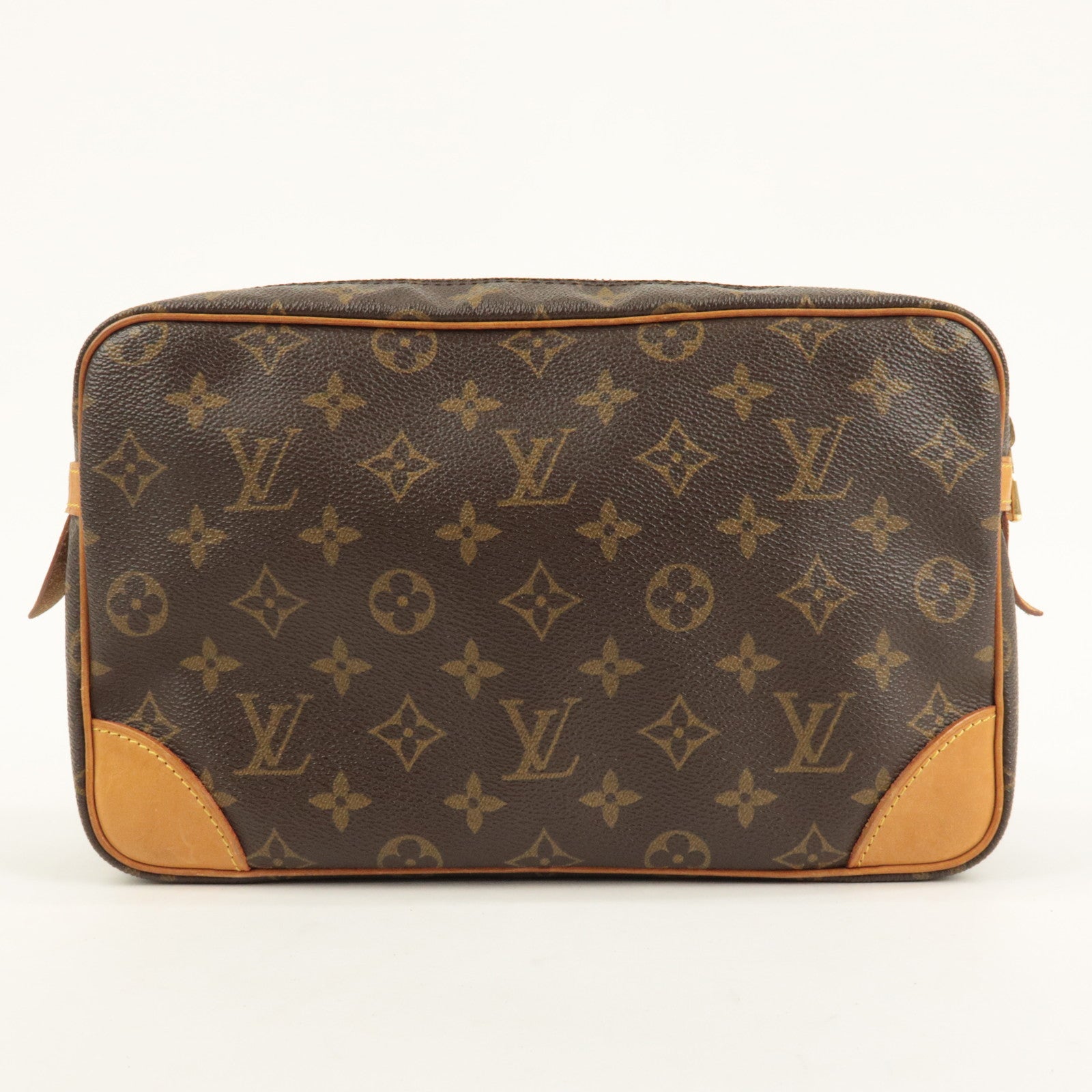 Louis Vuitton Monogram Compiegne 28 Pouch Clutch Bag Brown M51845 Used