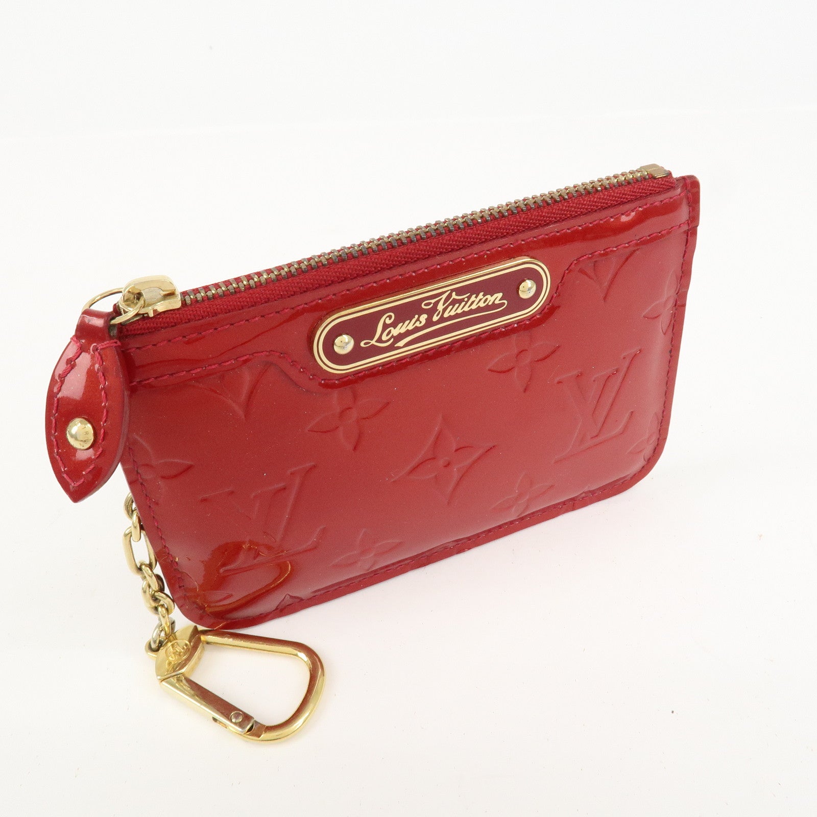Louis Vuitton Monogram Vernis Pochette Cles NM Cerise M90214