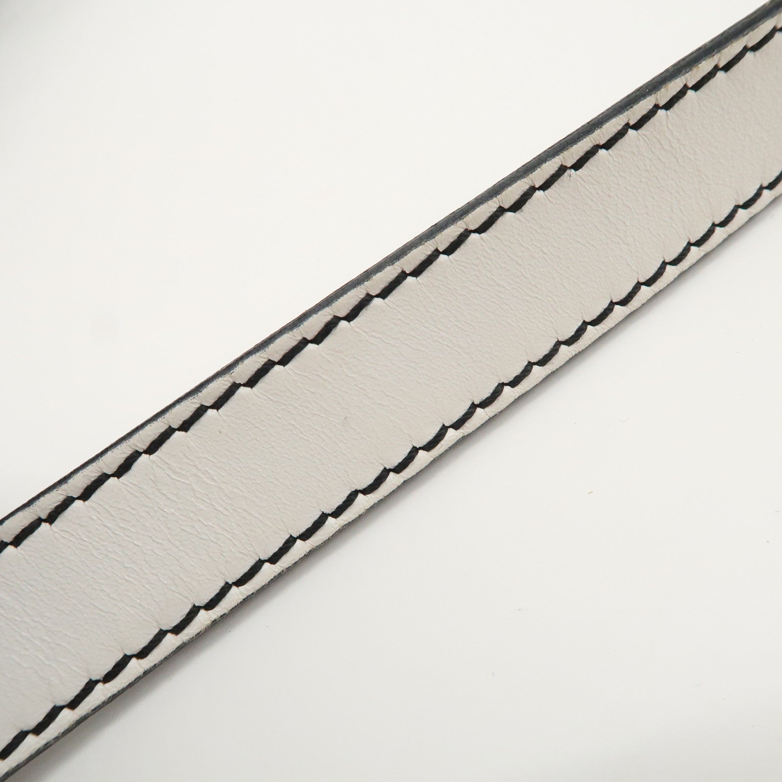 FENDI Mamma Baguette Zucchino Leather Canvas Shoulder Bag 8BR001 Used