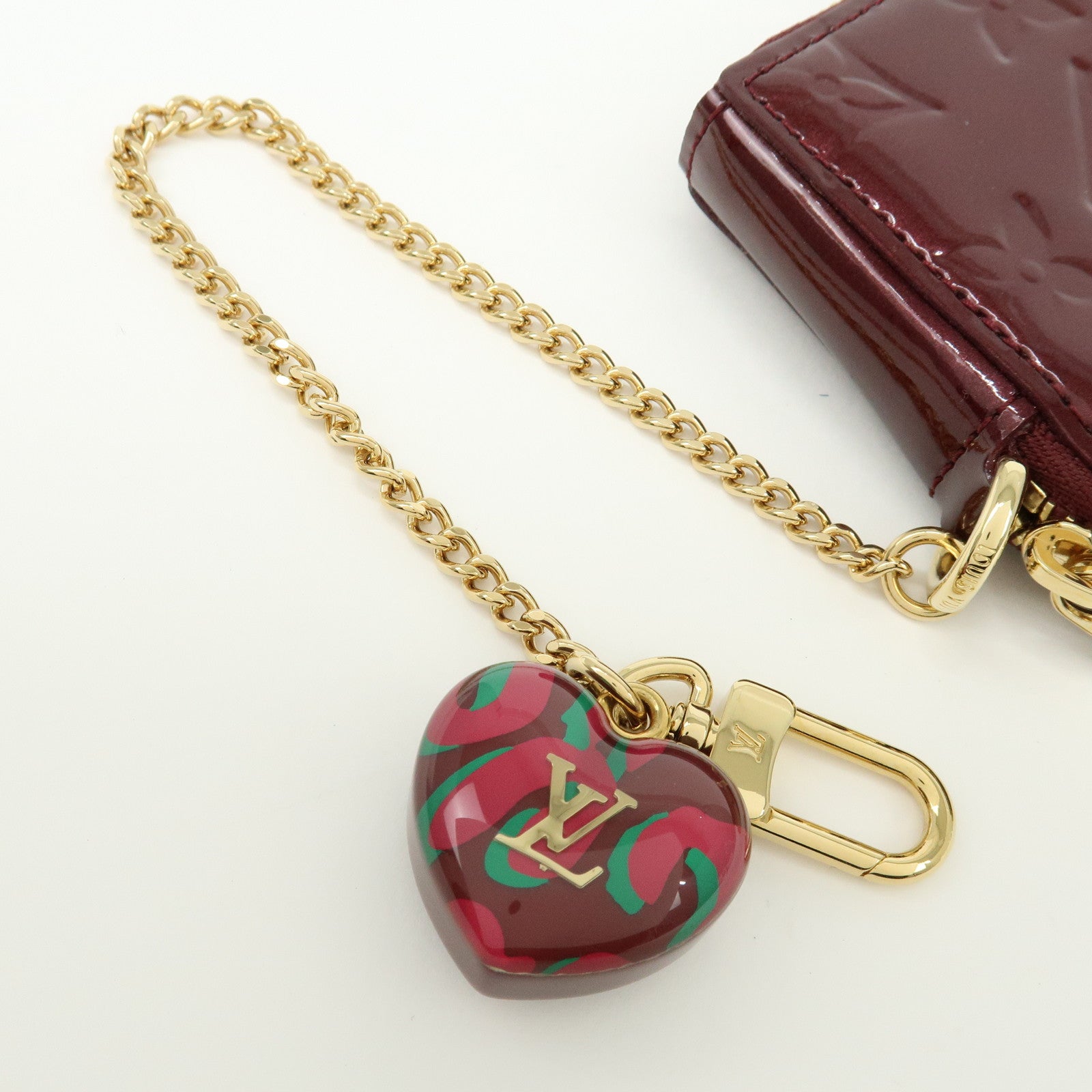 Louis Vuitton Monogram Vernis Porte Monnaie Coeur Coin Case M91480