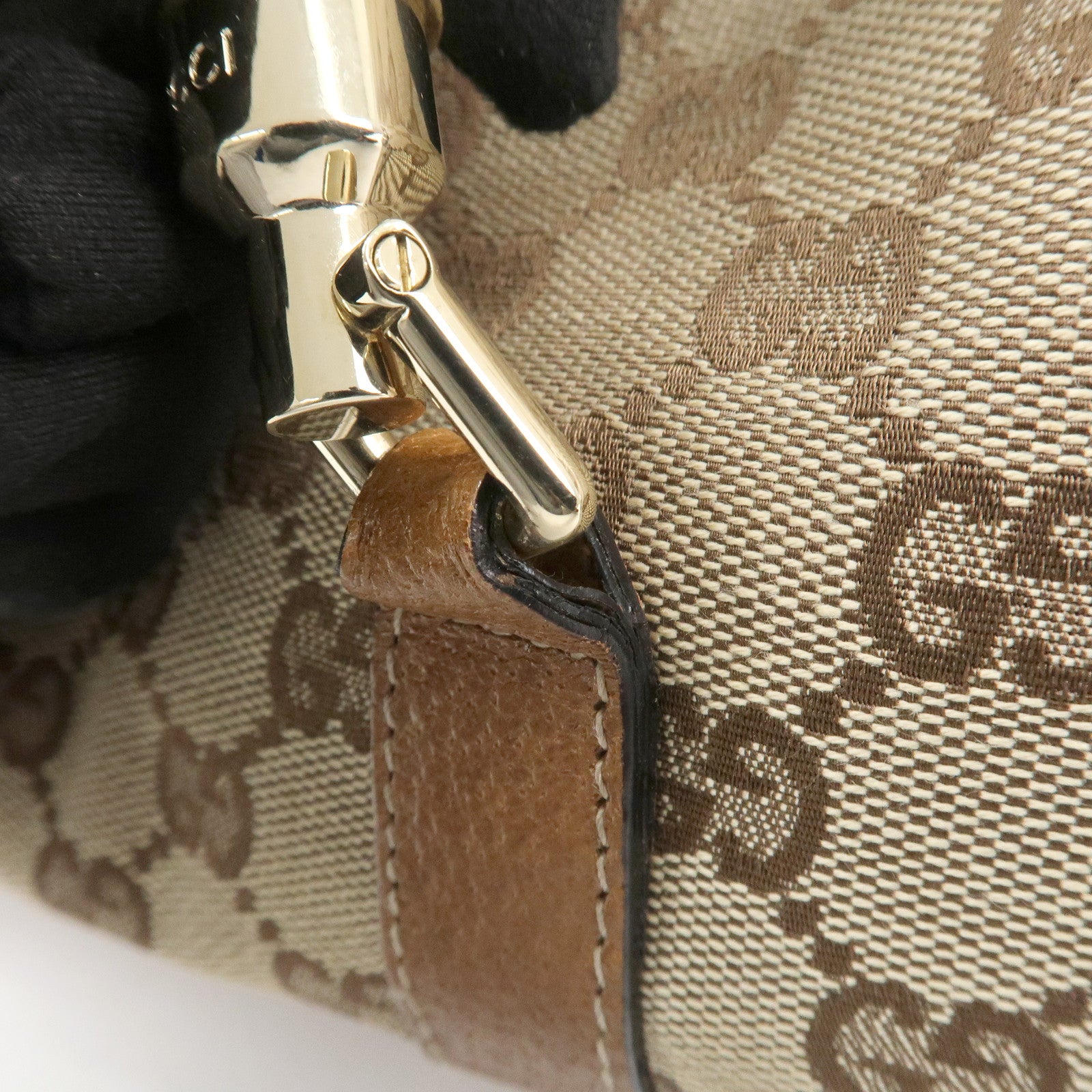 GUCCI New Jackie GG Canvas Leather Shoulder Bag Brown 124407 Used