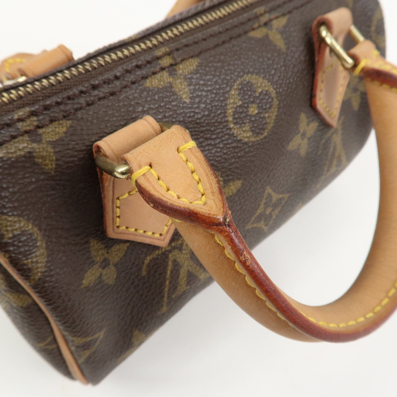 Louis Vuitton Monogram Mini Speedy Hand Bag Brown M41534