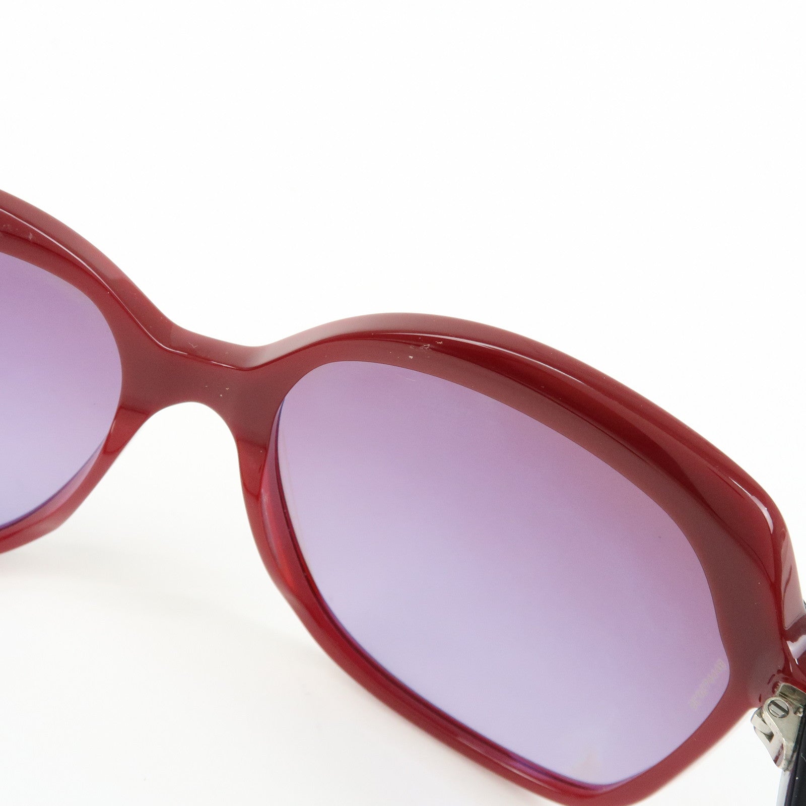 CHANEL COCO Mark Plastic Sunglasses Bordeaux Black 5228 60□17