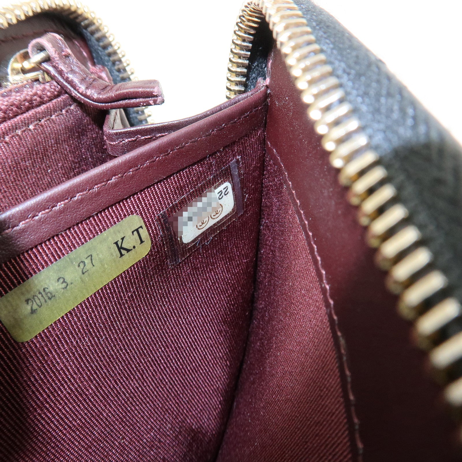 CHANEL Matelasse Caviarskin Round Zippy Long Wallet Black AP0242 Used