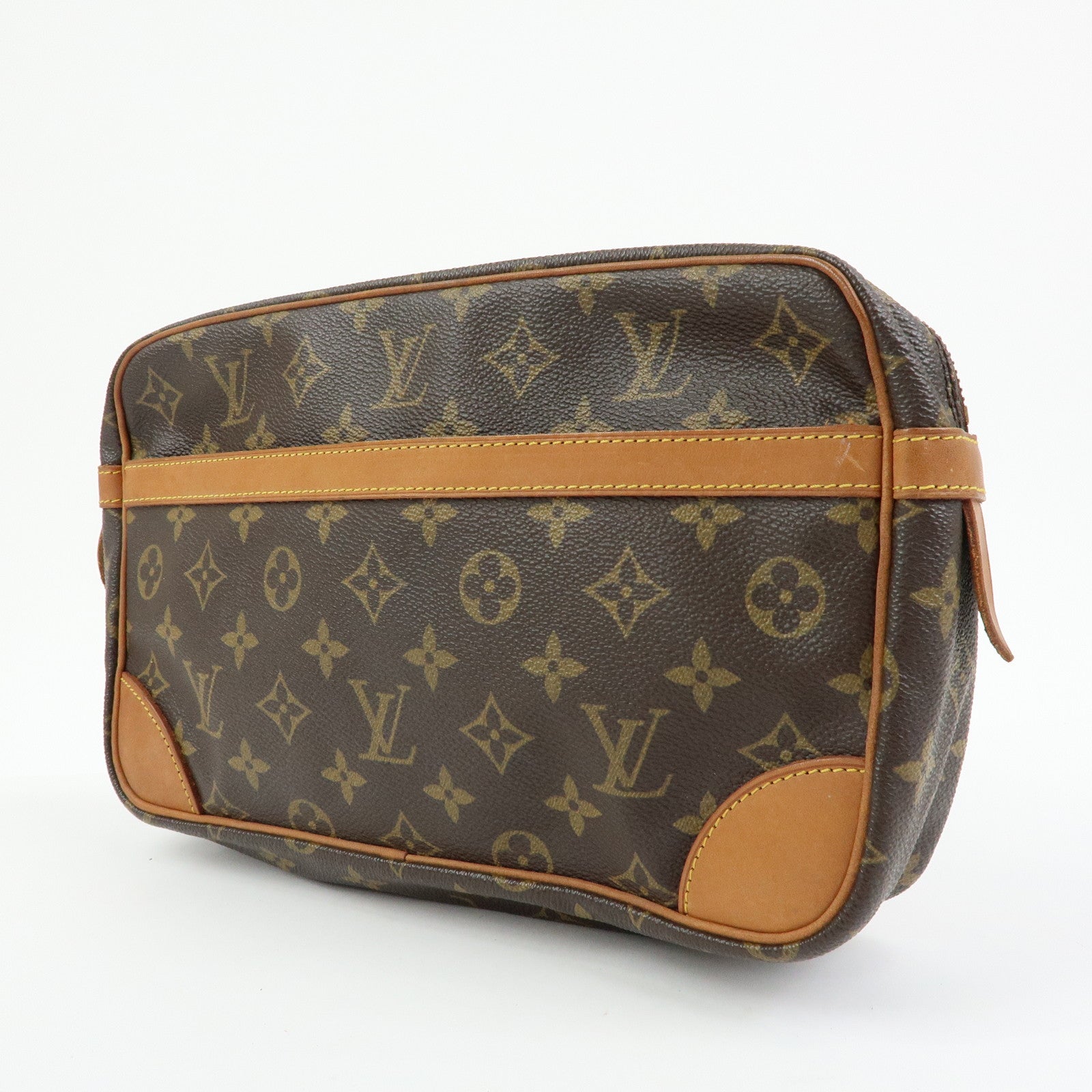 Louis Vuitton Monogram Compiegne 28 Pouch Clutch Bag Brown M51845