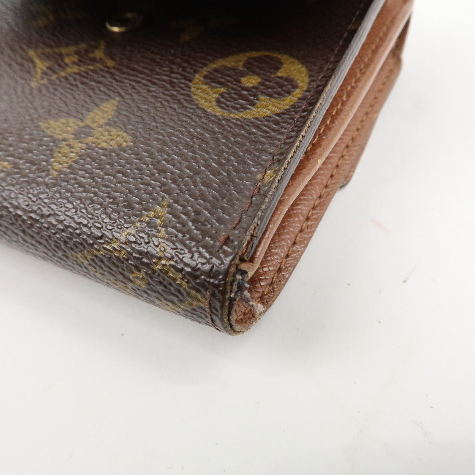 Louis Vuitton Monogram Porte Monnaie Billet Carte Credit M61652 Used
