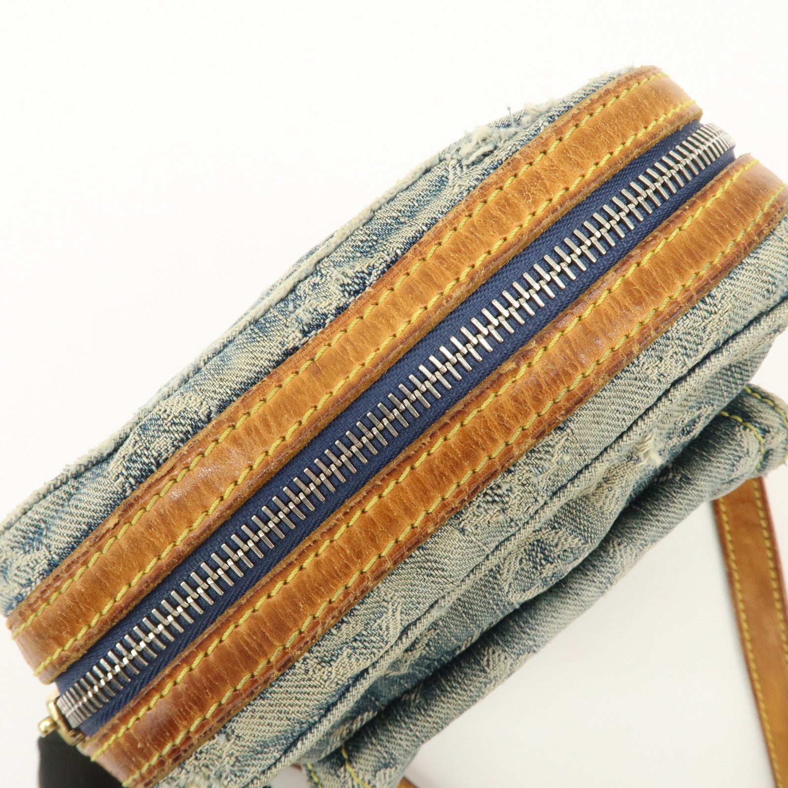 Louis Vuitton Monogram Denim Camera Bag Shoulder Bag Blue M95348