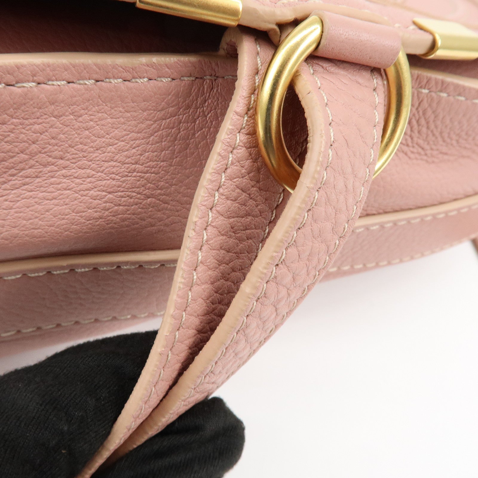 Chloe Marcie Leather Shoulder Bag Crossbody Bag Pink