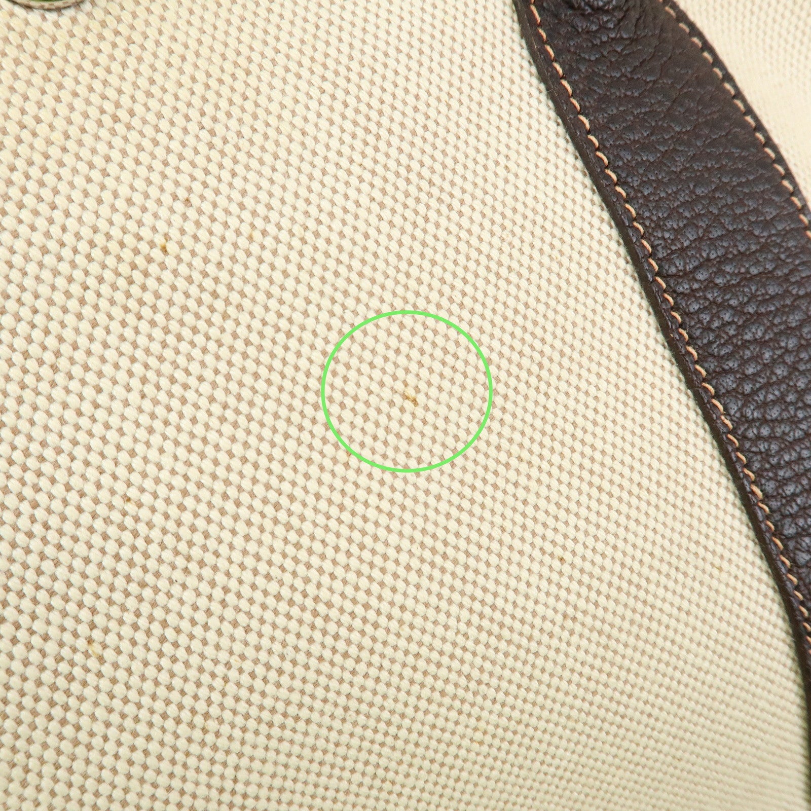 HERMES Garden Party PM Toile Ash Leather I Stamped Tote Bag Natural