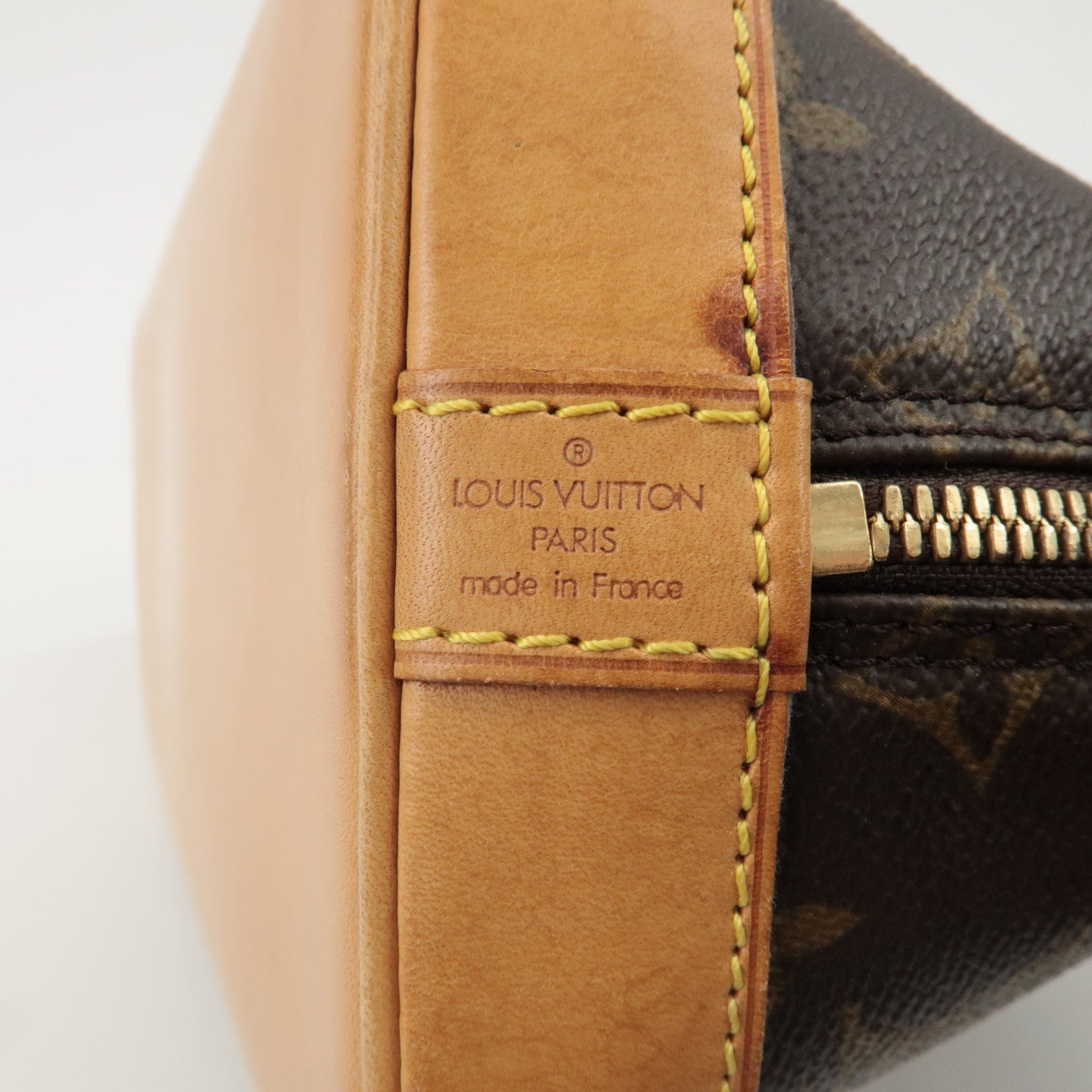 Louis Vuitton Monogram Canvas Alma Hand Bag Brown M51130 Used