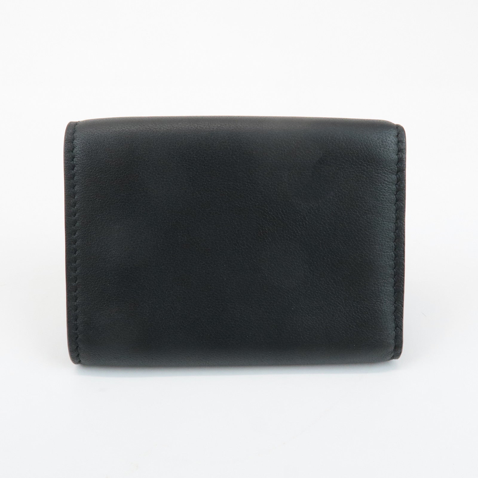 BOTTEGA VENETA Intrecciato Leather Tri-fold Wallet Black 515385