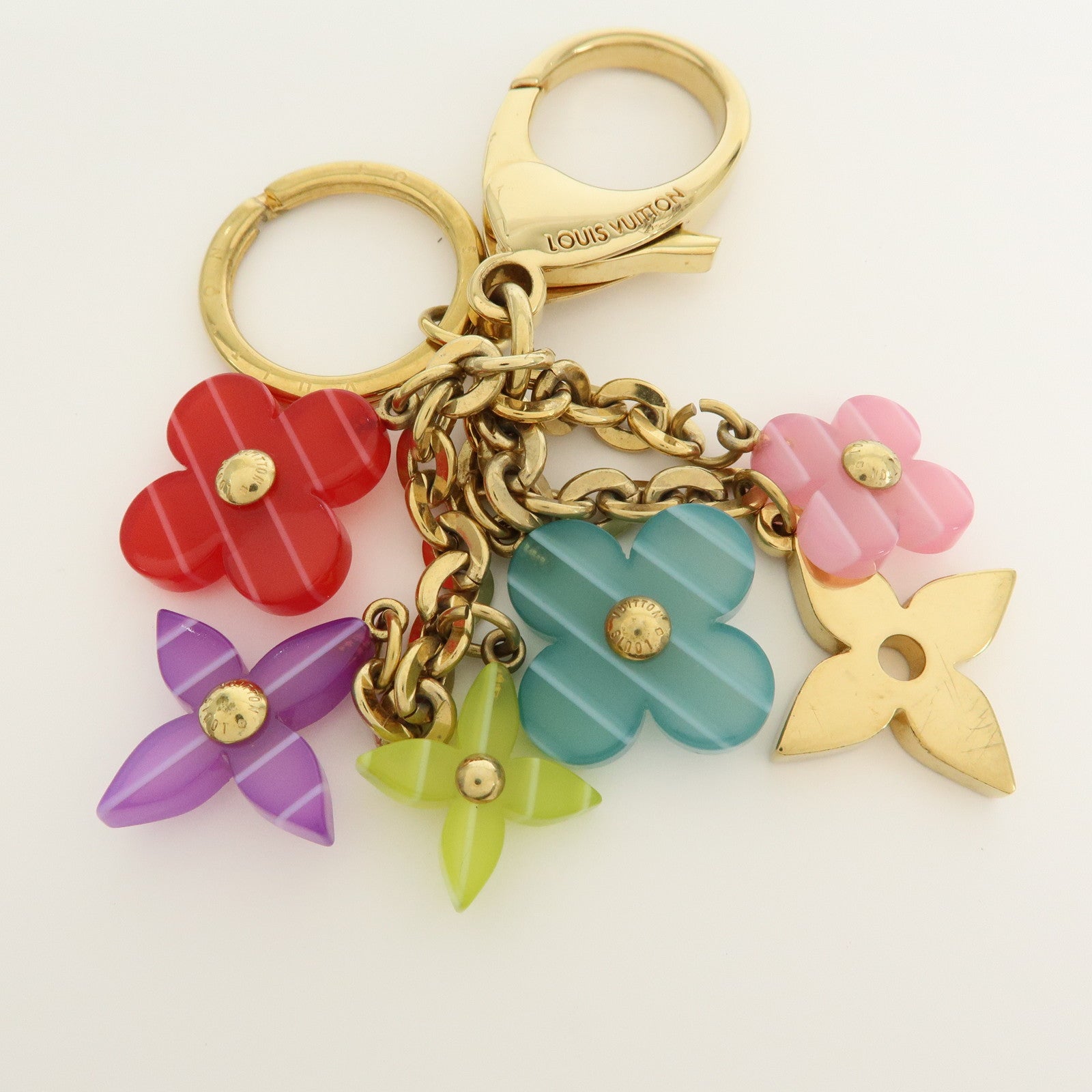 Louis Vuitton Porte Cles Pop Flower Key Chain Multicolor M66144