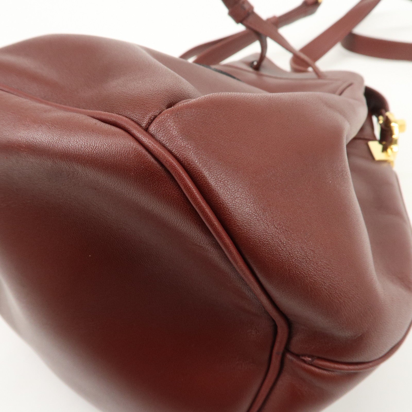 Cartier Must de Cartier Calf Leather Shoulder Bag Burgundy
