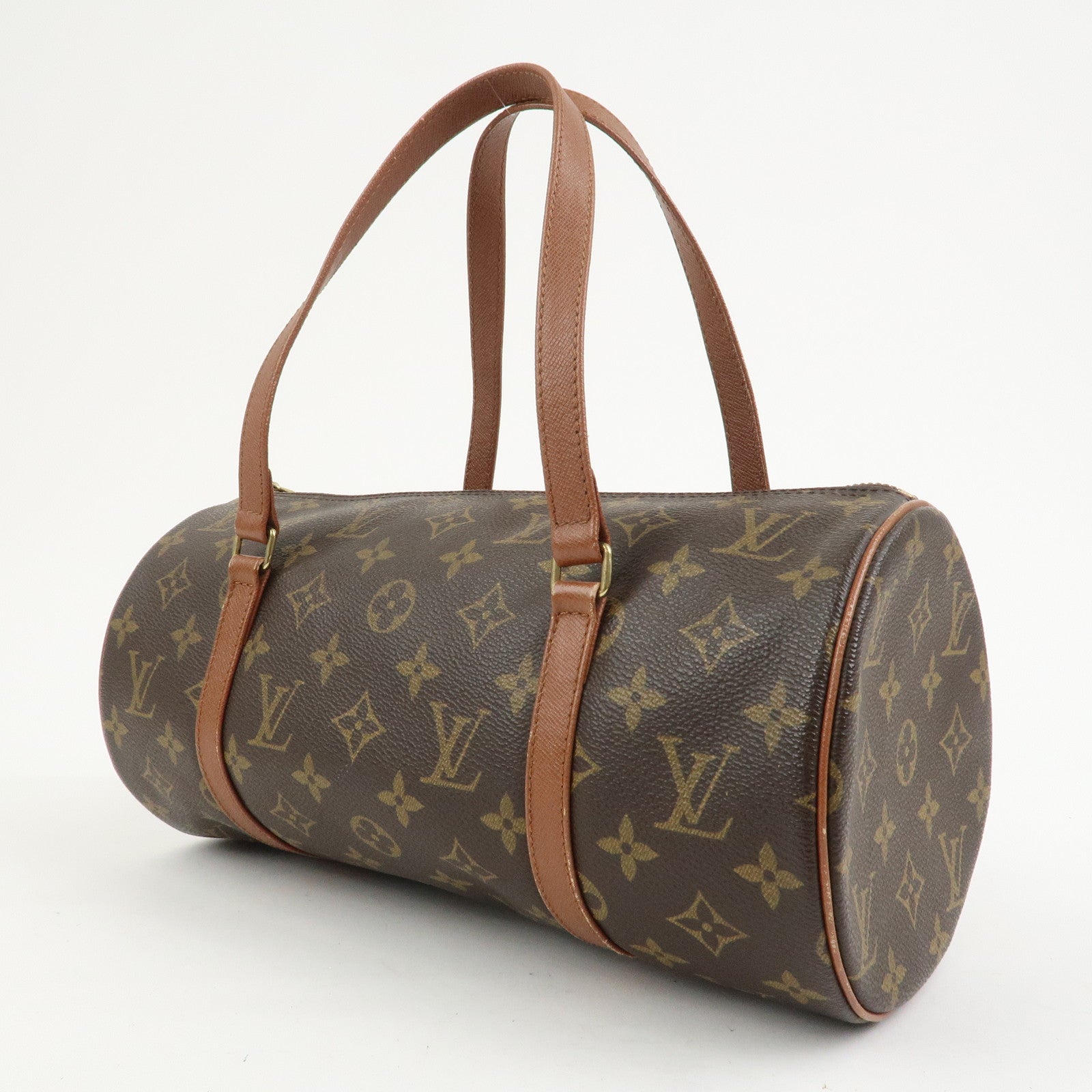 Louis Vuitton Monogram Papillon 30 Hand Bag Brown M51365