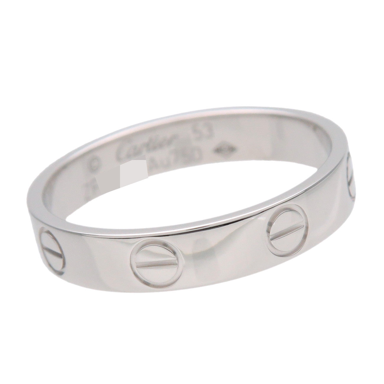 Cartier Mini Love Ring K18 750WG White Gold #53 US6.5 EU53 B4085100