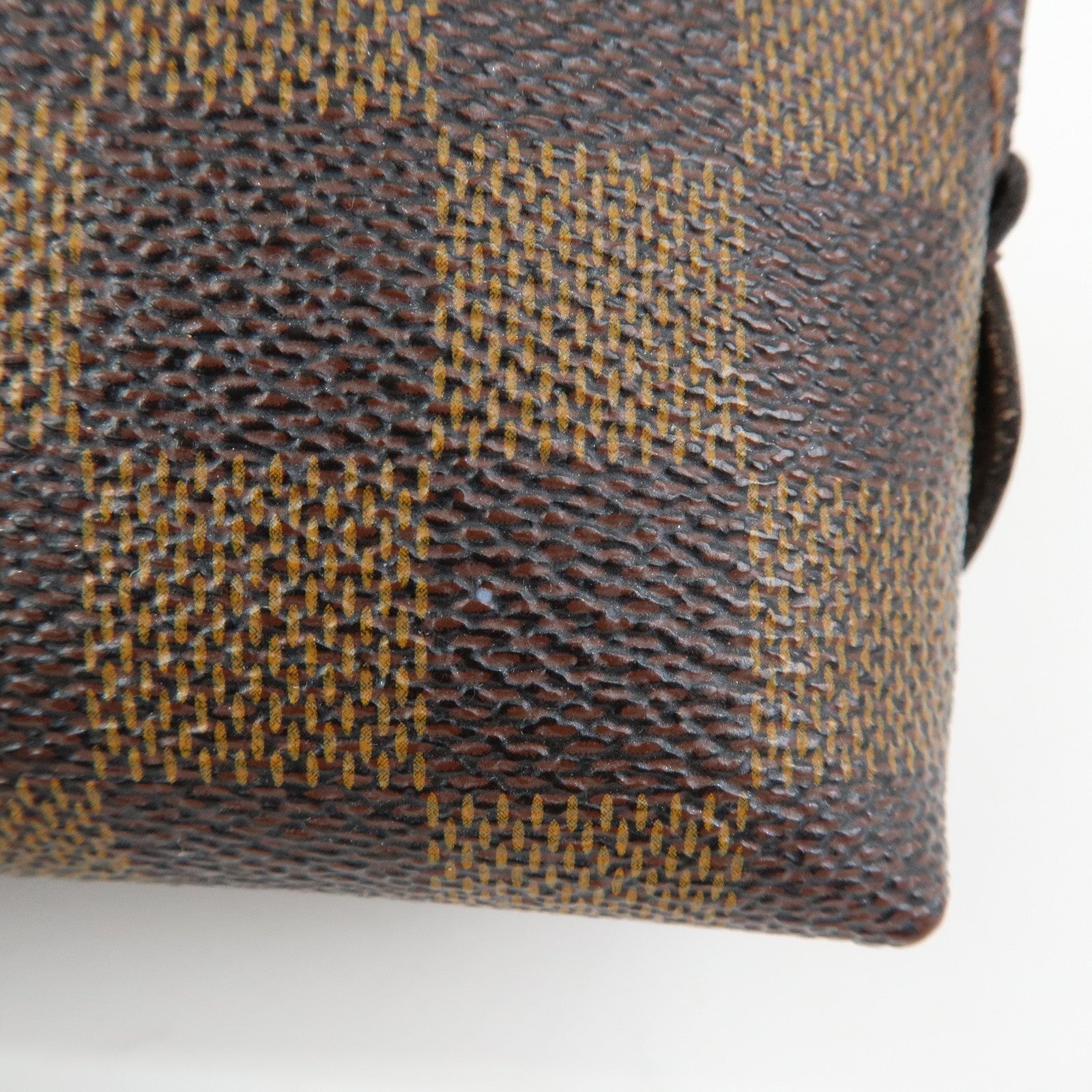Louis Vuitton Damier Ebene Pochette Cosmetic PM Pouch Brown N47516