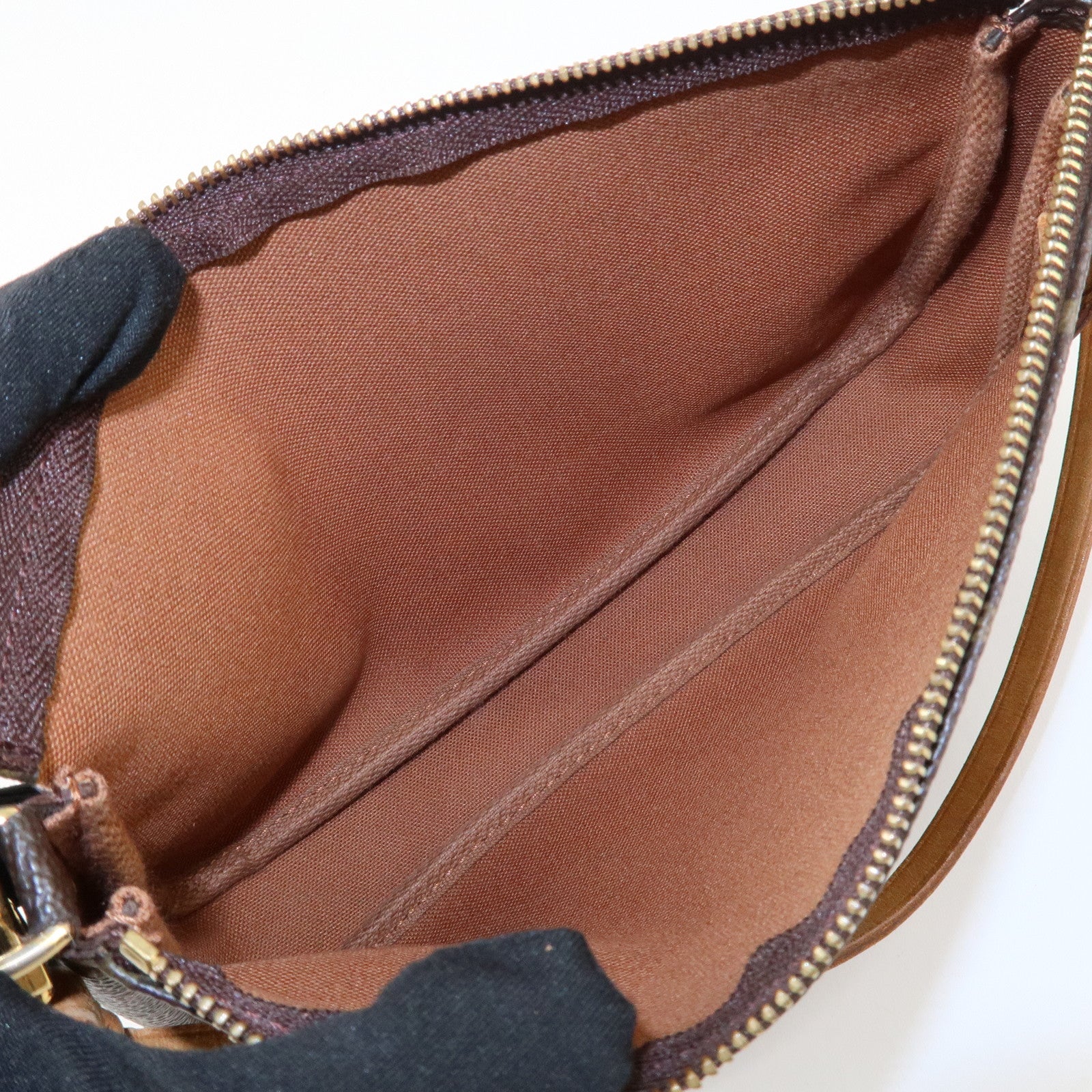 Louis Vuitton Monogram Pochette Accessoires Hand Bag Brown M51980 Used