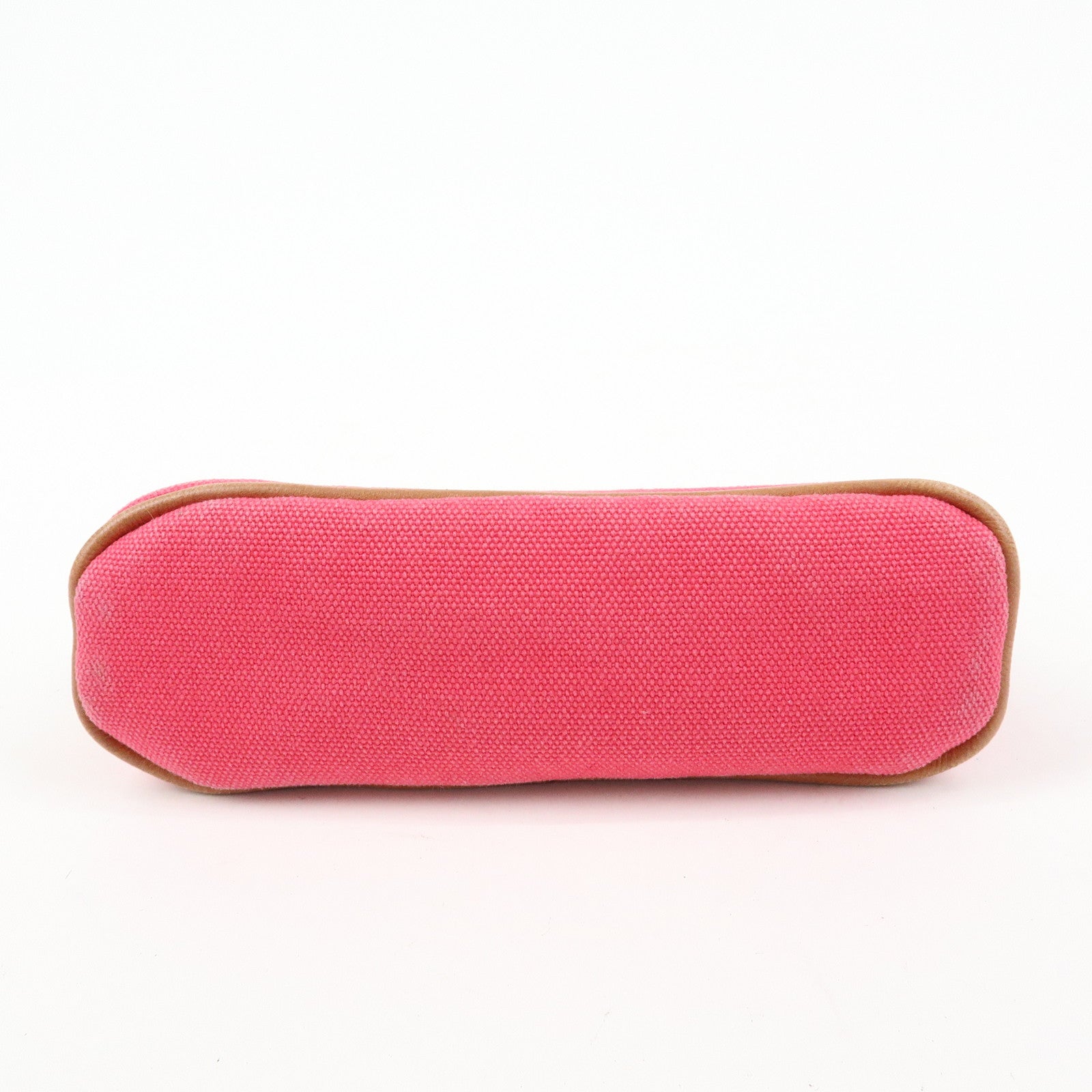HERMES Set of 2 Bolide Mini 16 Canvas Leather Pouch Pink Grey