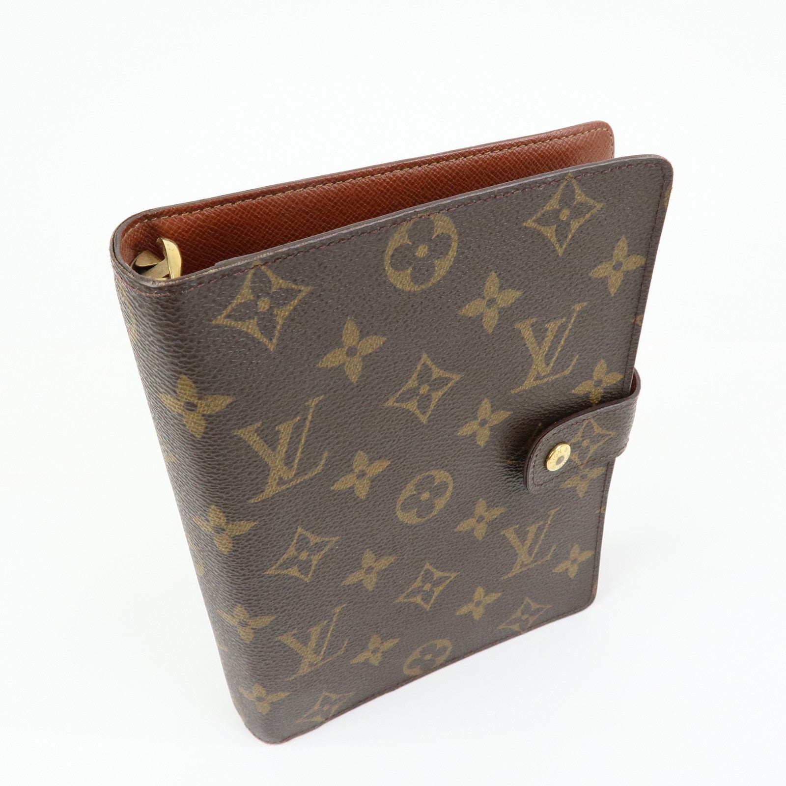 Louis Vuitton Monogram Agenda MM Planner Cover Brown R20105