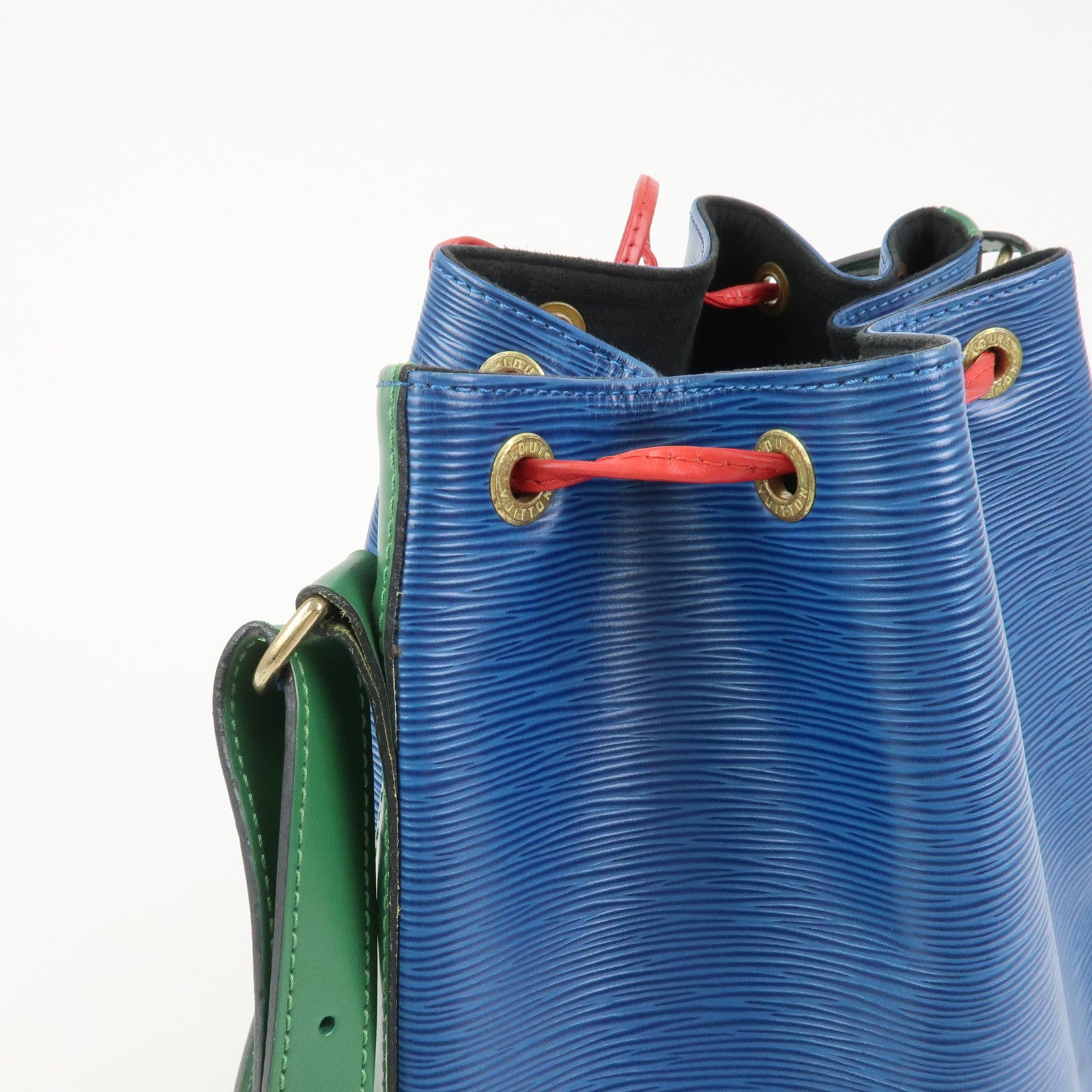 Louis Vuitton Epi Noe Tricolor Shoulder Bag Blue Green Red M44082
